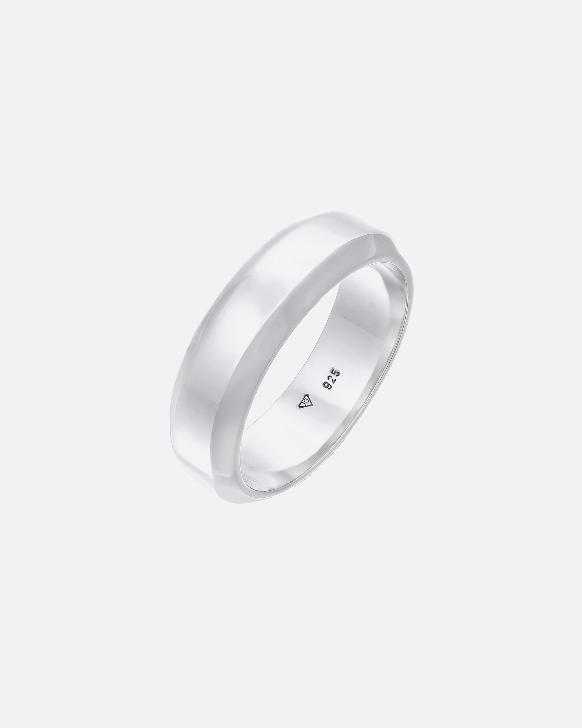 Ring für Männlich KUZZOI Herren Bandring Basic 925 Silber 56