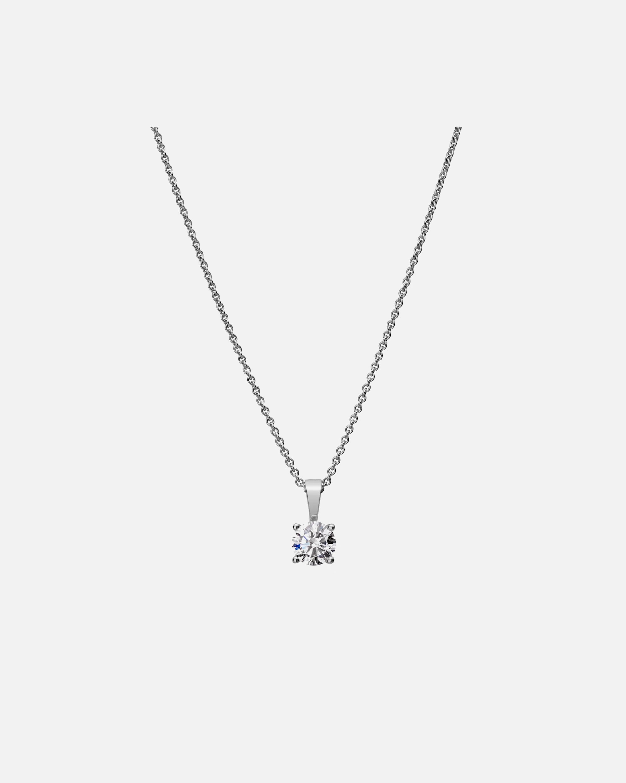 Halskette für Weiblich Lyomi Default Brand Line Anhänger mit Kette 585/- Gold Diamant Lab Grown weiß 0,75ct. weiß