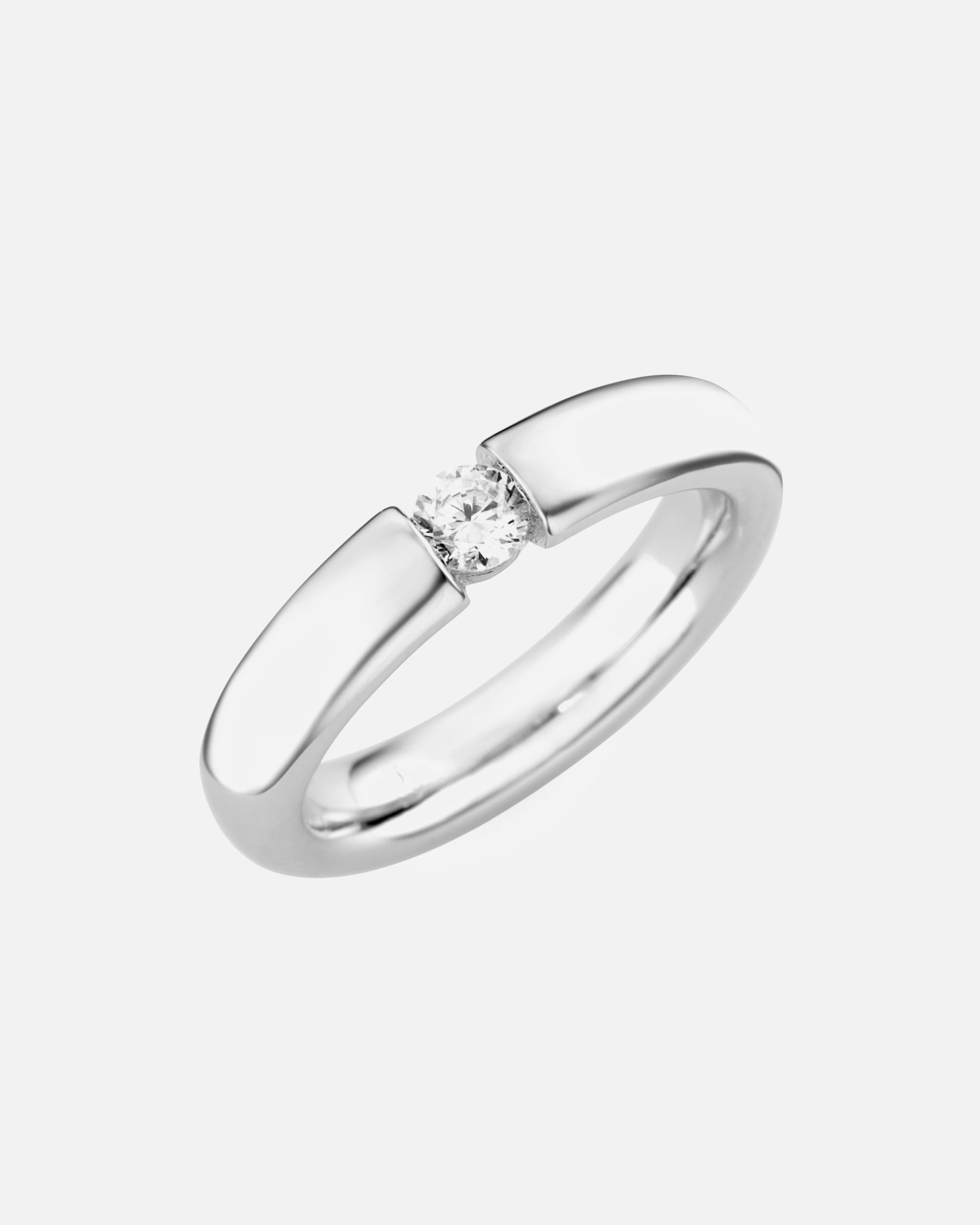 Ring für Weiblich Giorgio Martello Milano Ring mit Zirkonia, Spannfassung, Silber 925 54