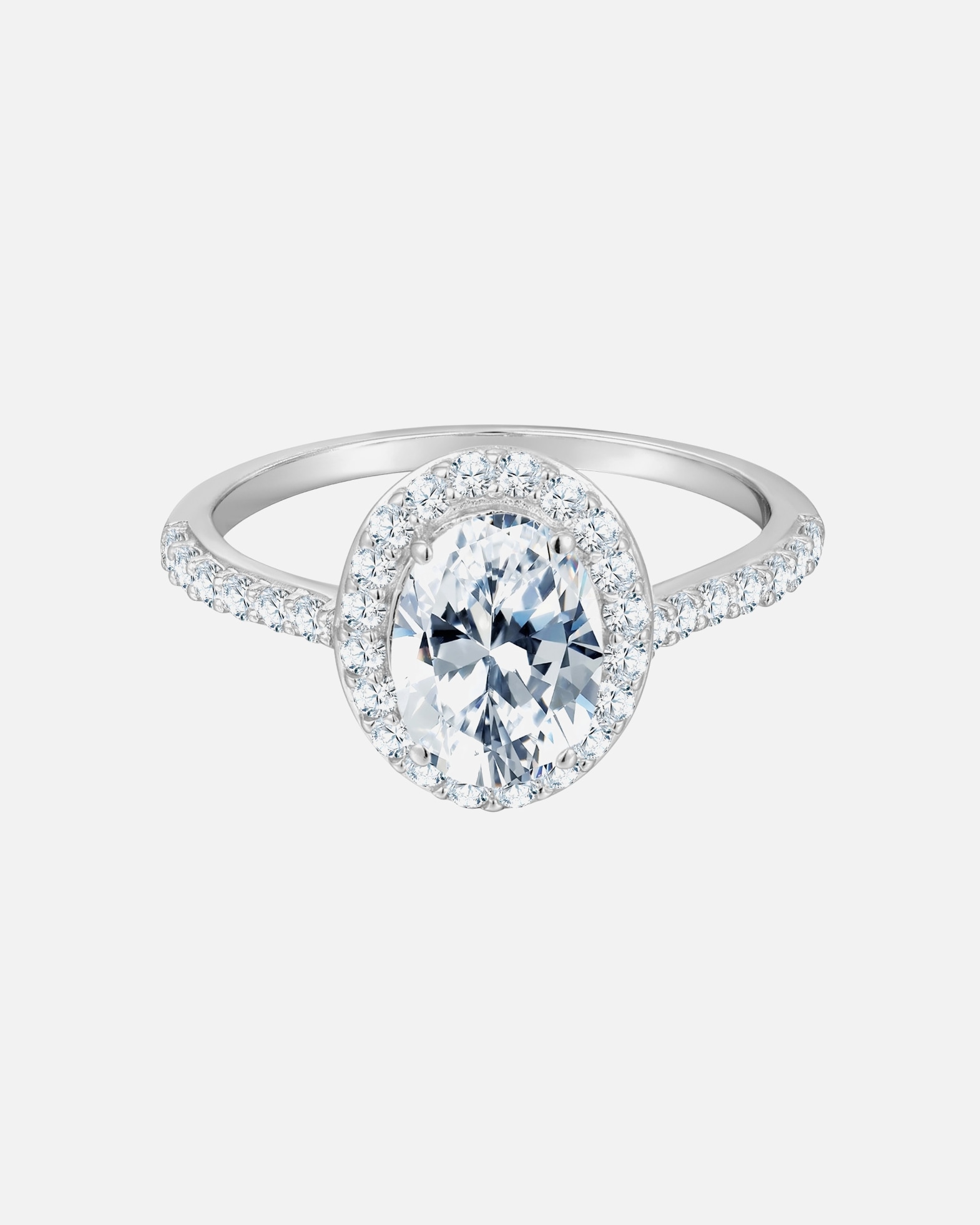 Ring für Weiblich Trilani Ring aus Sterling Silber in silber mit Zirkonia 52