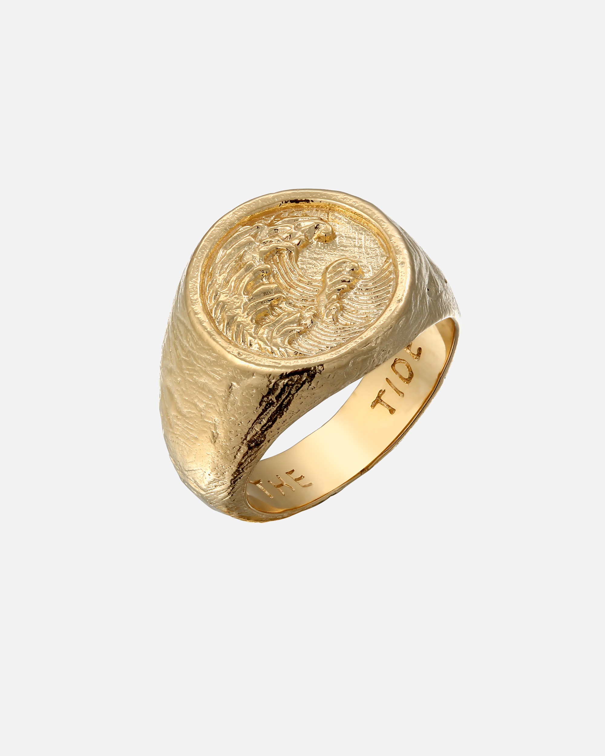 Ring für Männlich Haze & Glory Default Brand Line Siegelring Tide Wellen Motiv 925 Silber 66