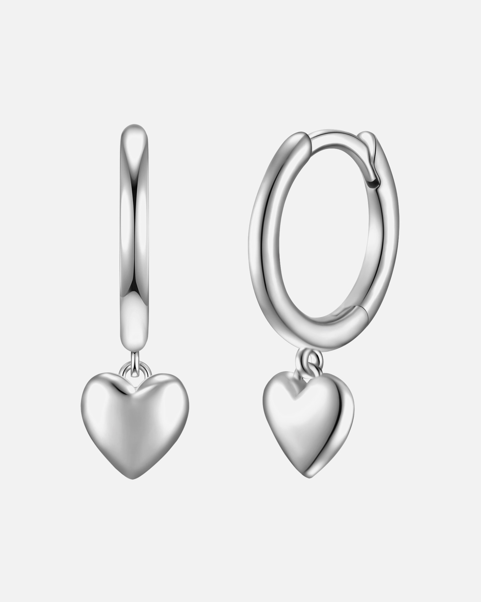 Creolen für Weiblich Glanzstücke München Creolen Herz aus Sterling Silber in silber 18,0 mm