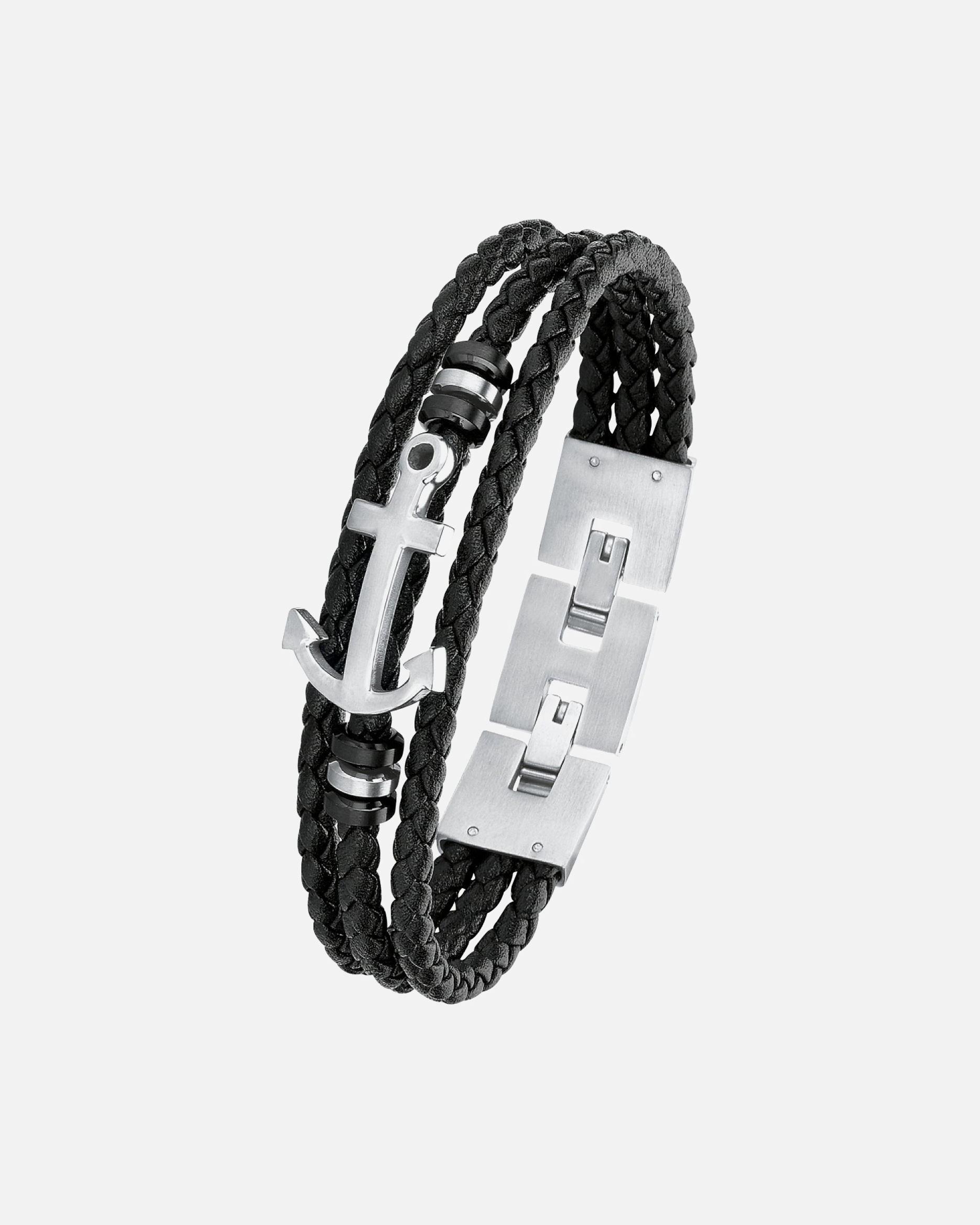 Armband für Männlich s.Oliver Armband Edelstahl, Leder One Size