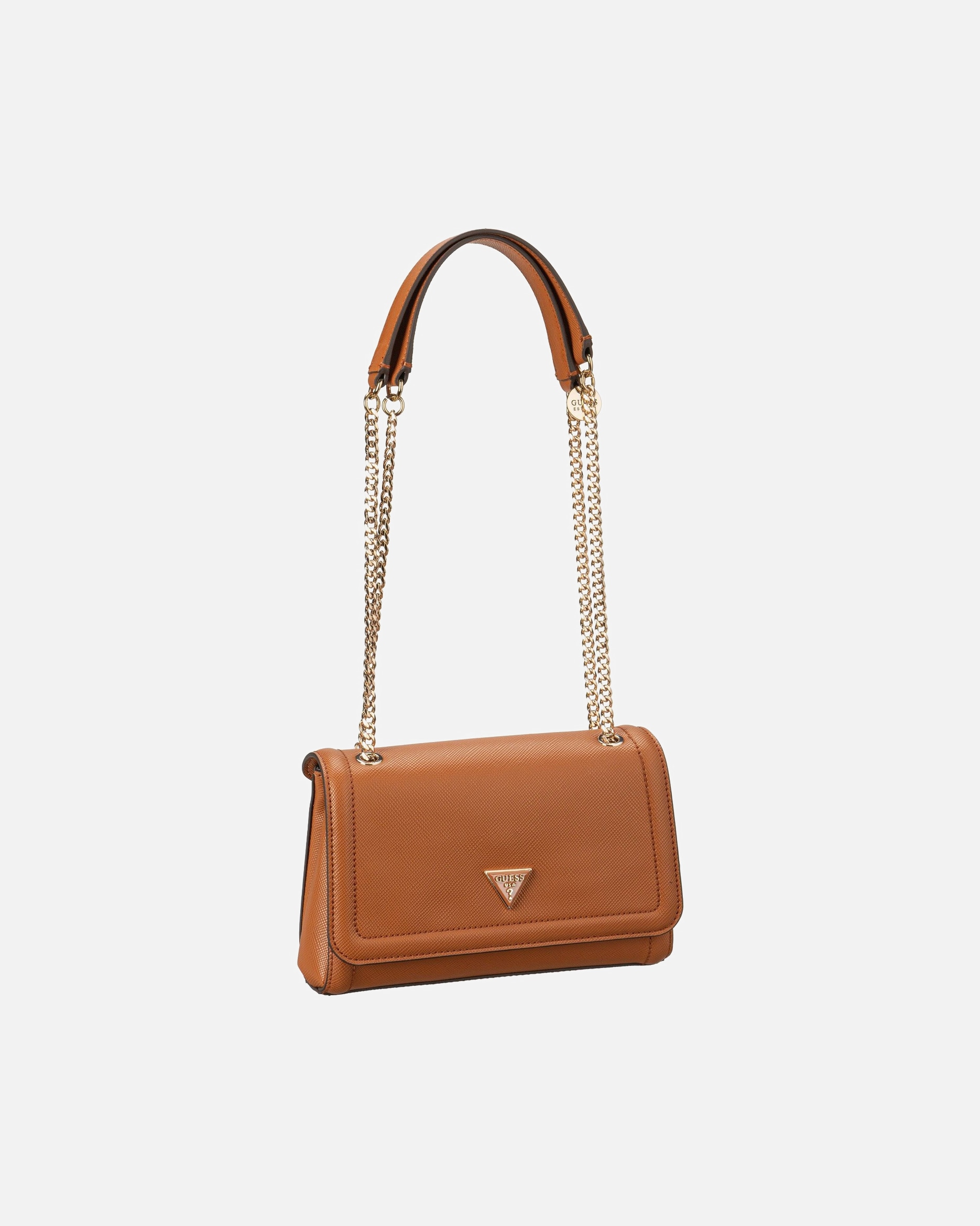 Handtasche für Weiblich GUESS Handtasche Noelle II Conv XBody Flap Light Cognac