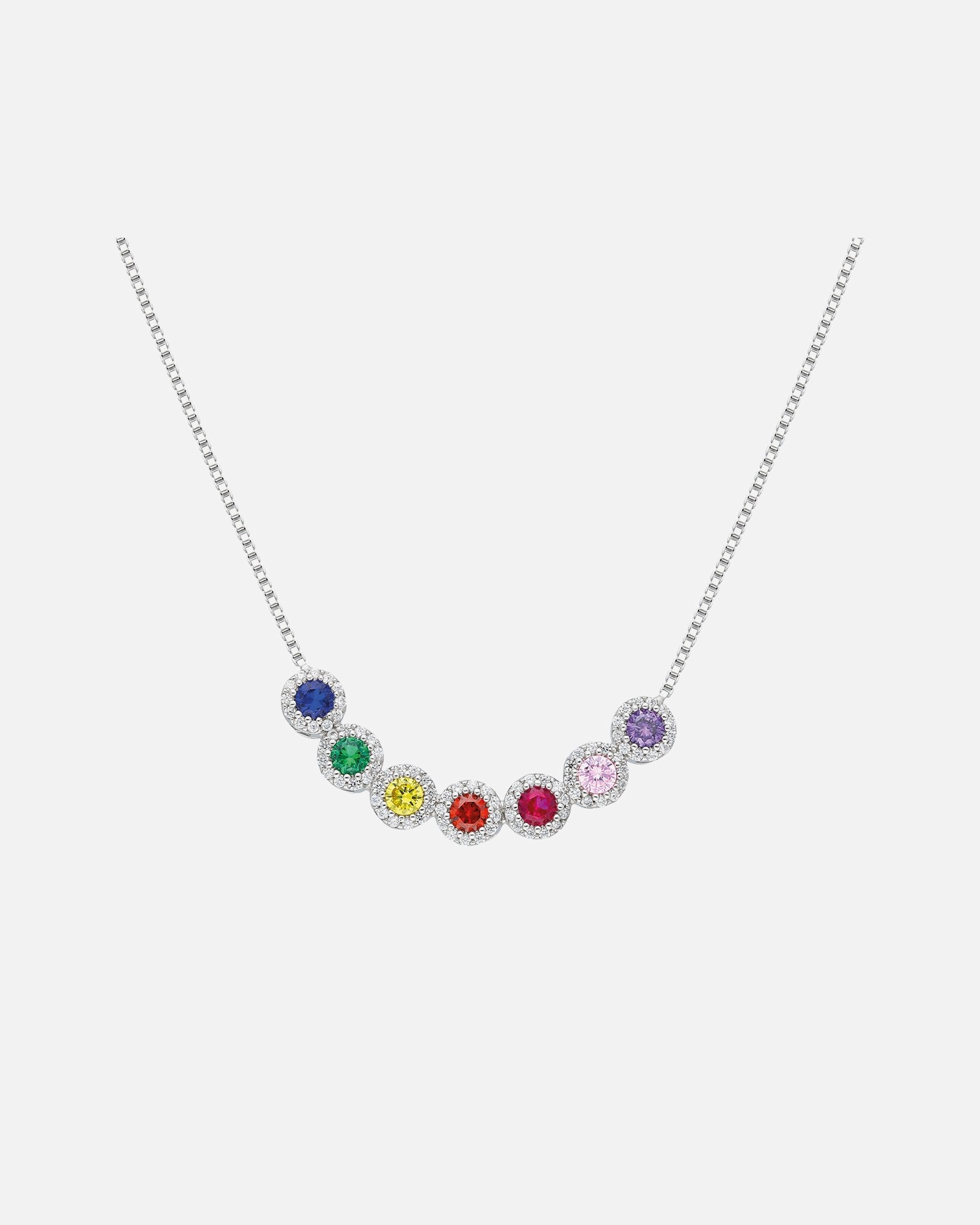 Kette für Weiblich dKeniz Kette 925/- Sterling Silber Zirkonia 42+3cm