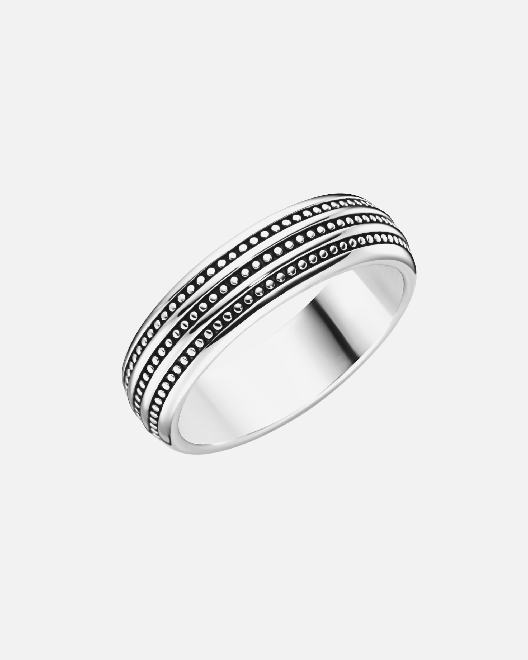 Ring für Weiblich Giorgio Martello Milano Ring mit Kugel-Optik, teilweise geschwärzt, Silber 925 68