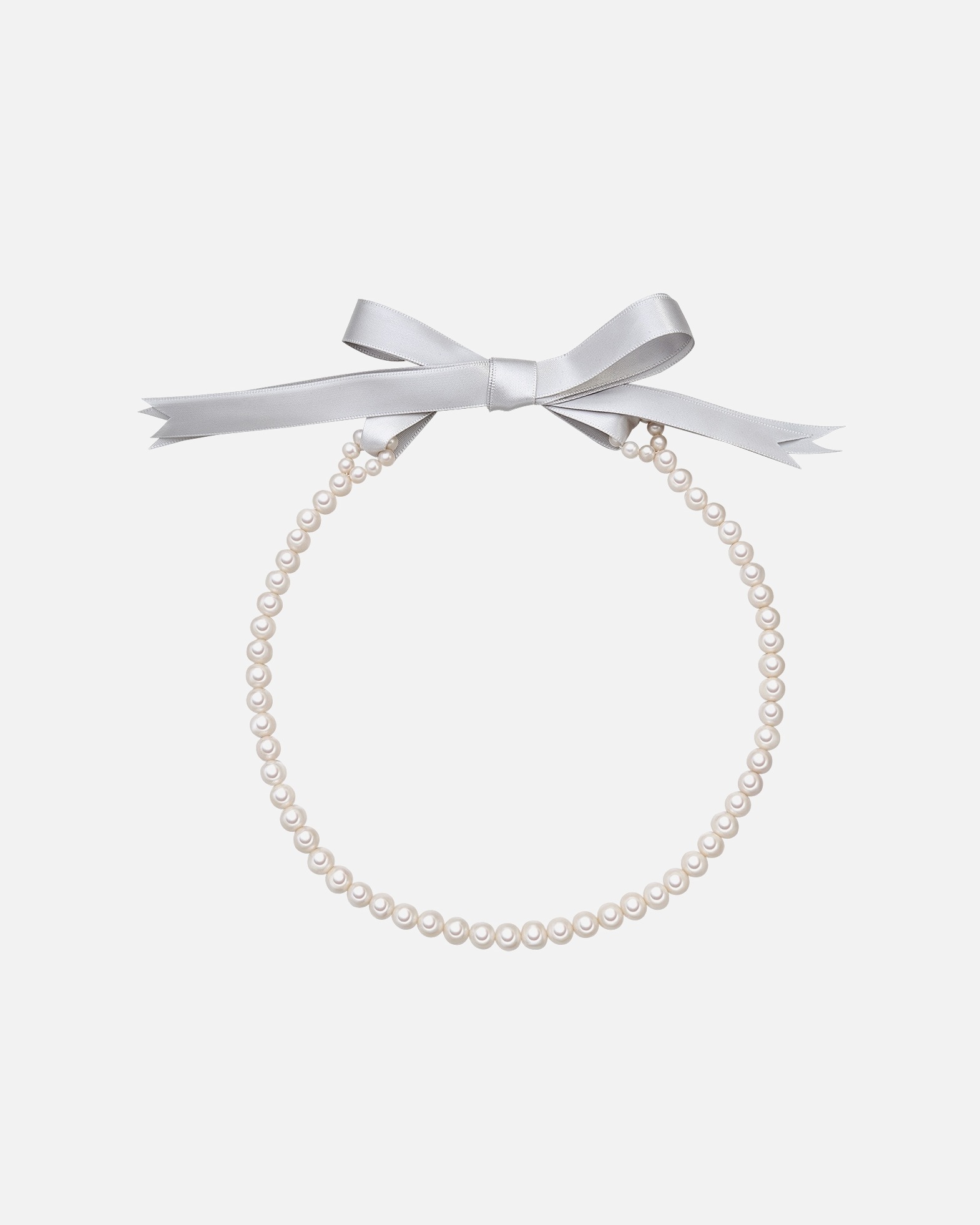 Halskette für Weiblich Valero Pearls Perlen-Kette Satin Süßwasser-Zuchtperle in Grau 1 Stück