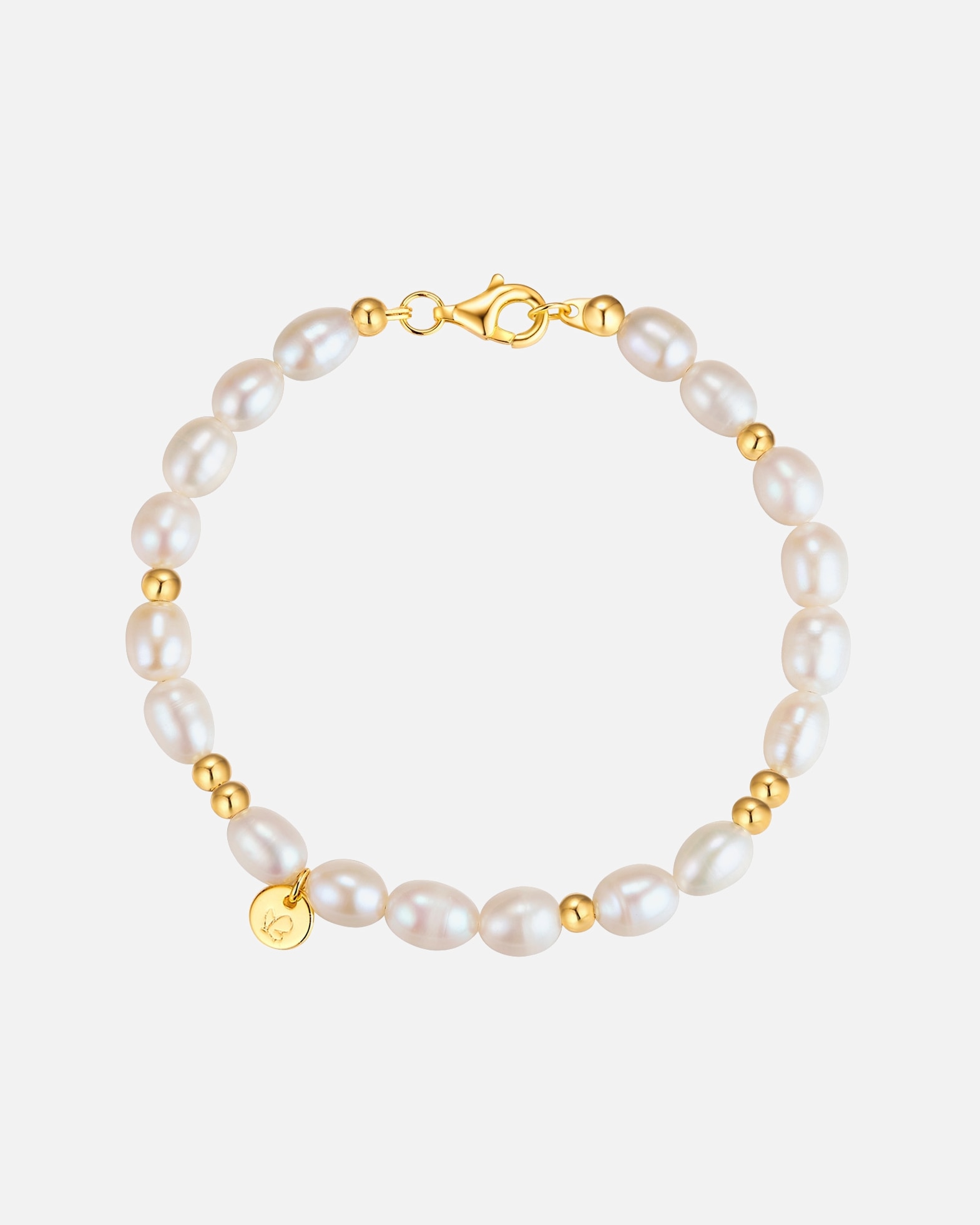 Armband für Weiblich Glanzstücke München Perlen-Armband aus Sterling Silber in gelbgold mit Süßwasser-Zuchtperle 1 Stück
