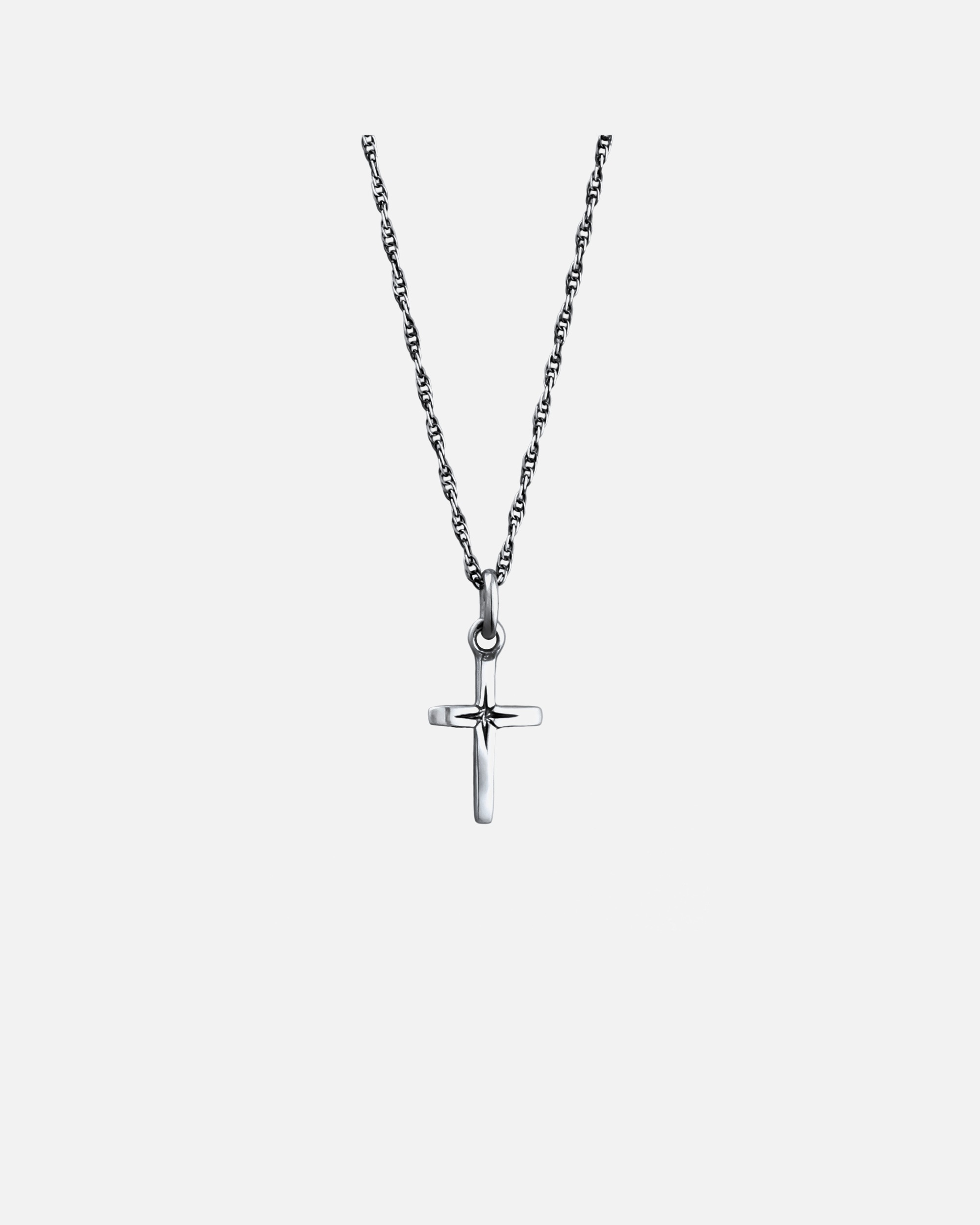 Halskette für Männlich KUZZOI Kreuz Anhänger 925 Sterling Silber oxidiert 1 Stück