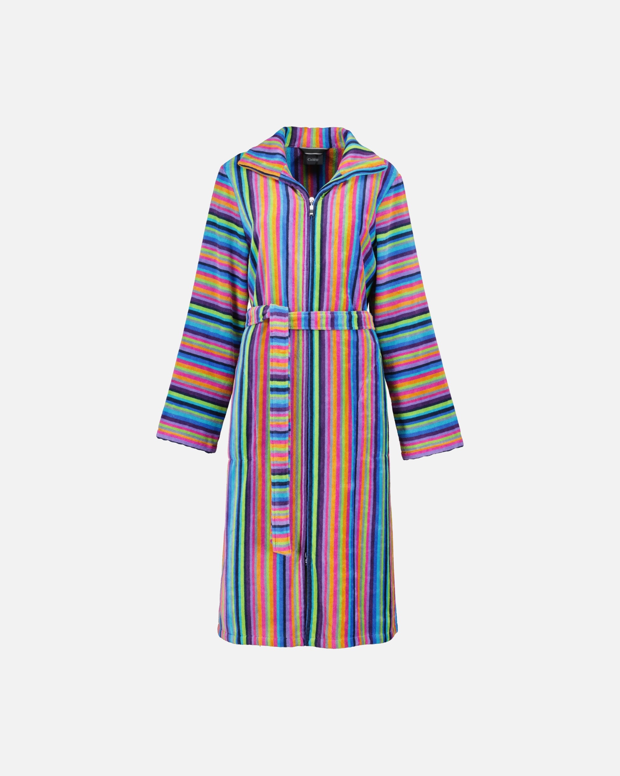 Bademantel für Weiblich Cawö Bademäntel Damen Reißverschluss 1456 multicolor - 14 L