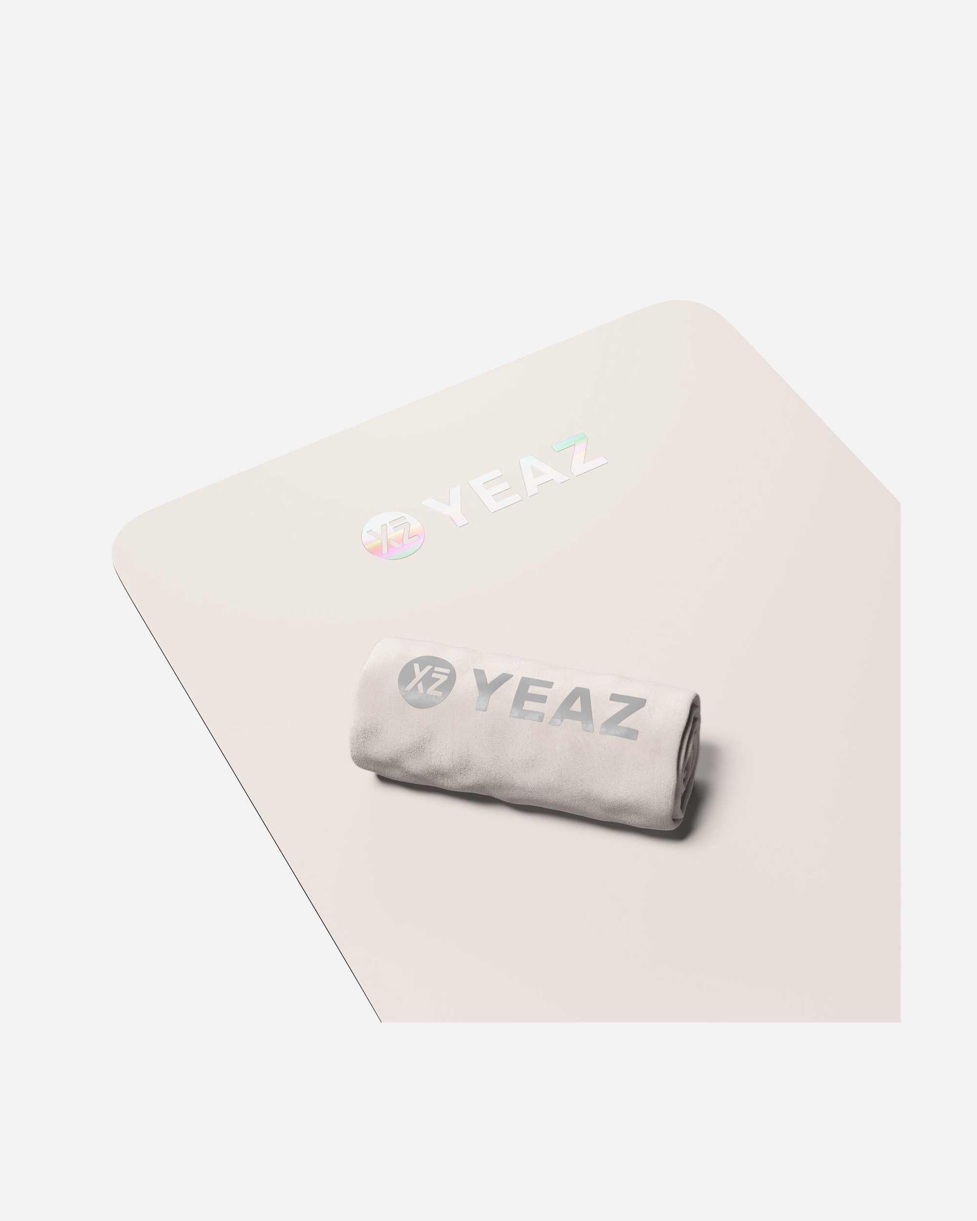 Yogazubehör für Unisex YEAZ CARESS Set - Handtuch & Matte weiß