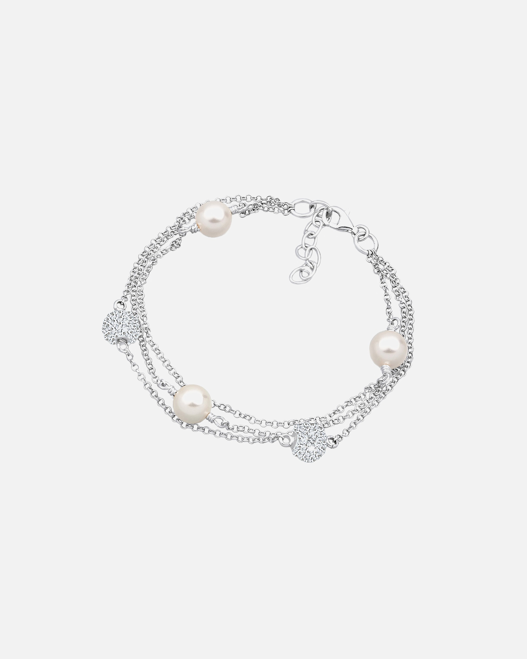 Armband für Weiblich Elli Kugel Elegant synthetischen Perlen 925 Silber, mit Kristallen von Swarovski® 1 Stück
