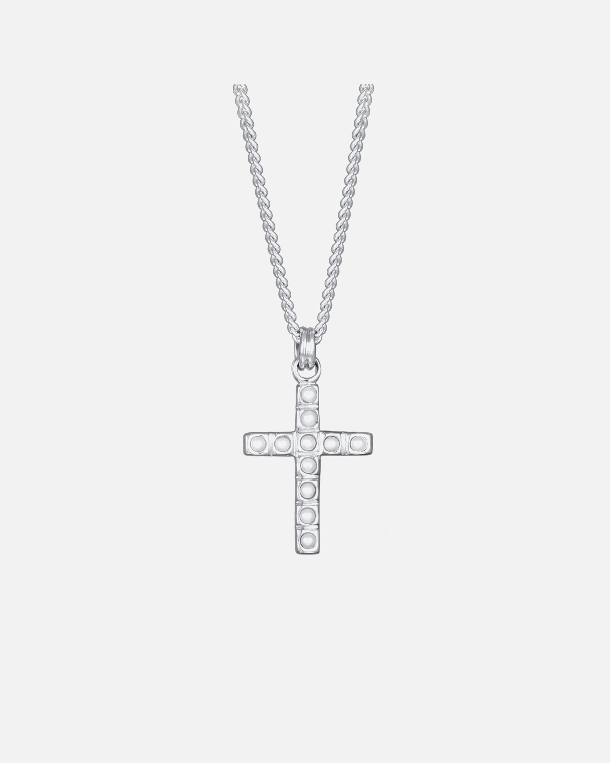 Halskette für Männlich KUZZOI Kreuz Glasperlen Modern 925 Silber 1 Stück