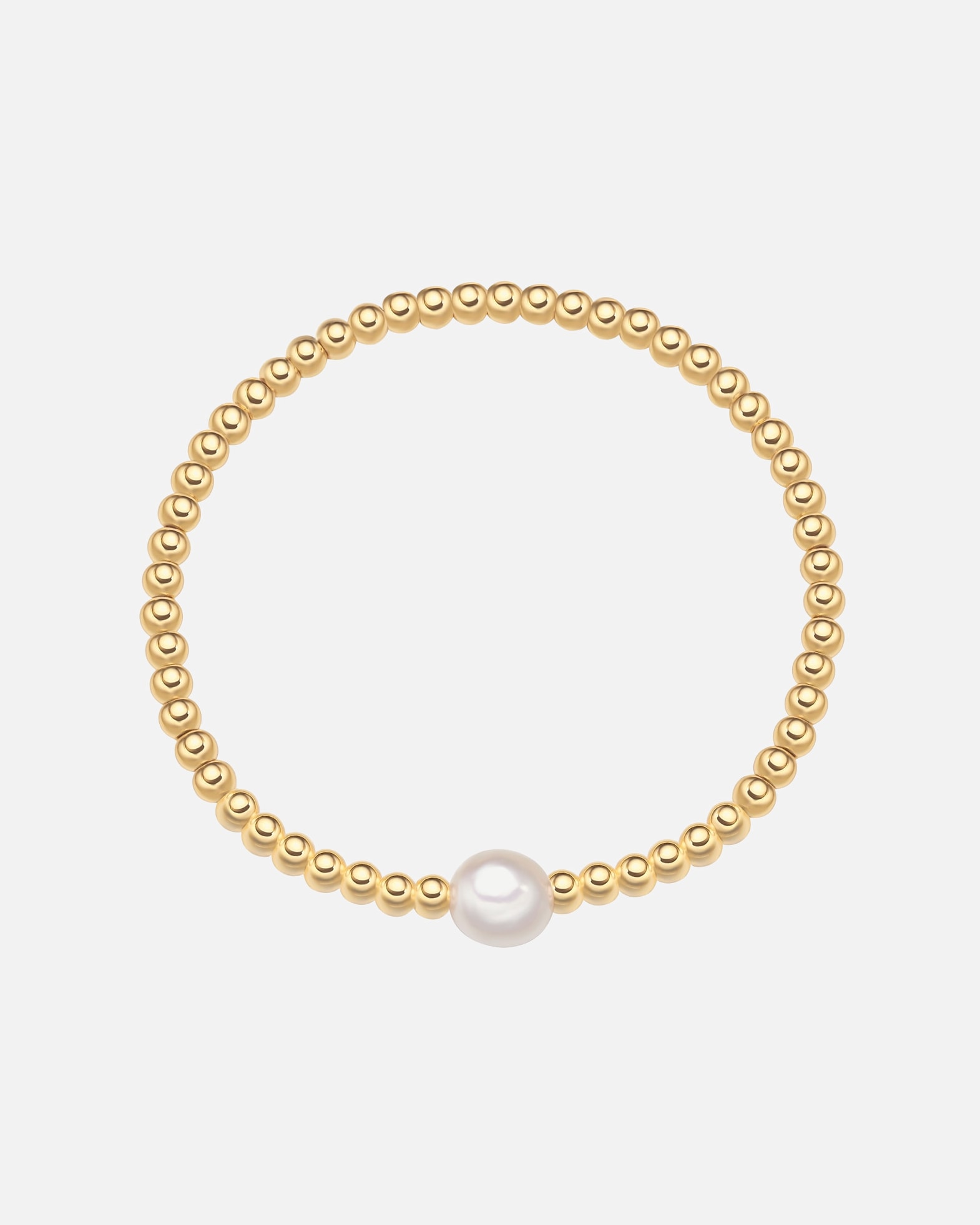 Armband für Weiblich Yokoamii Perlen-Armband aus Metall-Legierung in Gelbgold mit Süßwasser-Zuchtperle 1 Stück