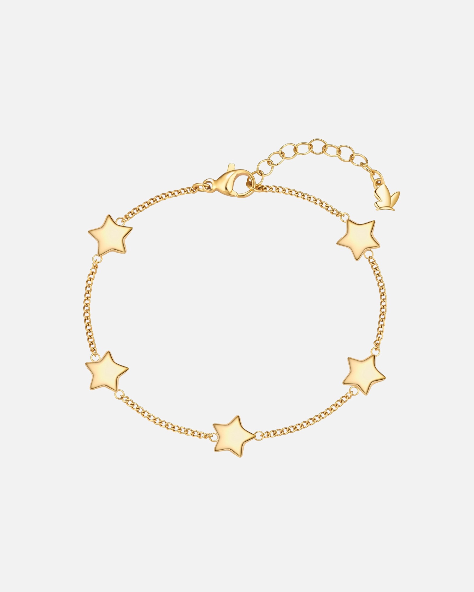 Armband für Weiblich Glanzstücke München Armband Stern aus Edelstahl 17,0 cm Basislänge + 3,0 cm Verlängerung