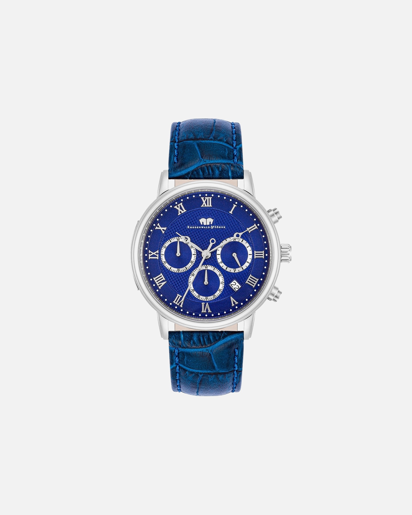 Uhr für Männlich Rhodenwald & Söhne Armband-Uhr Moonlight aus Echtleder in schwarz 1 Stück