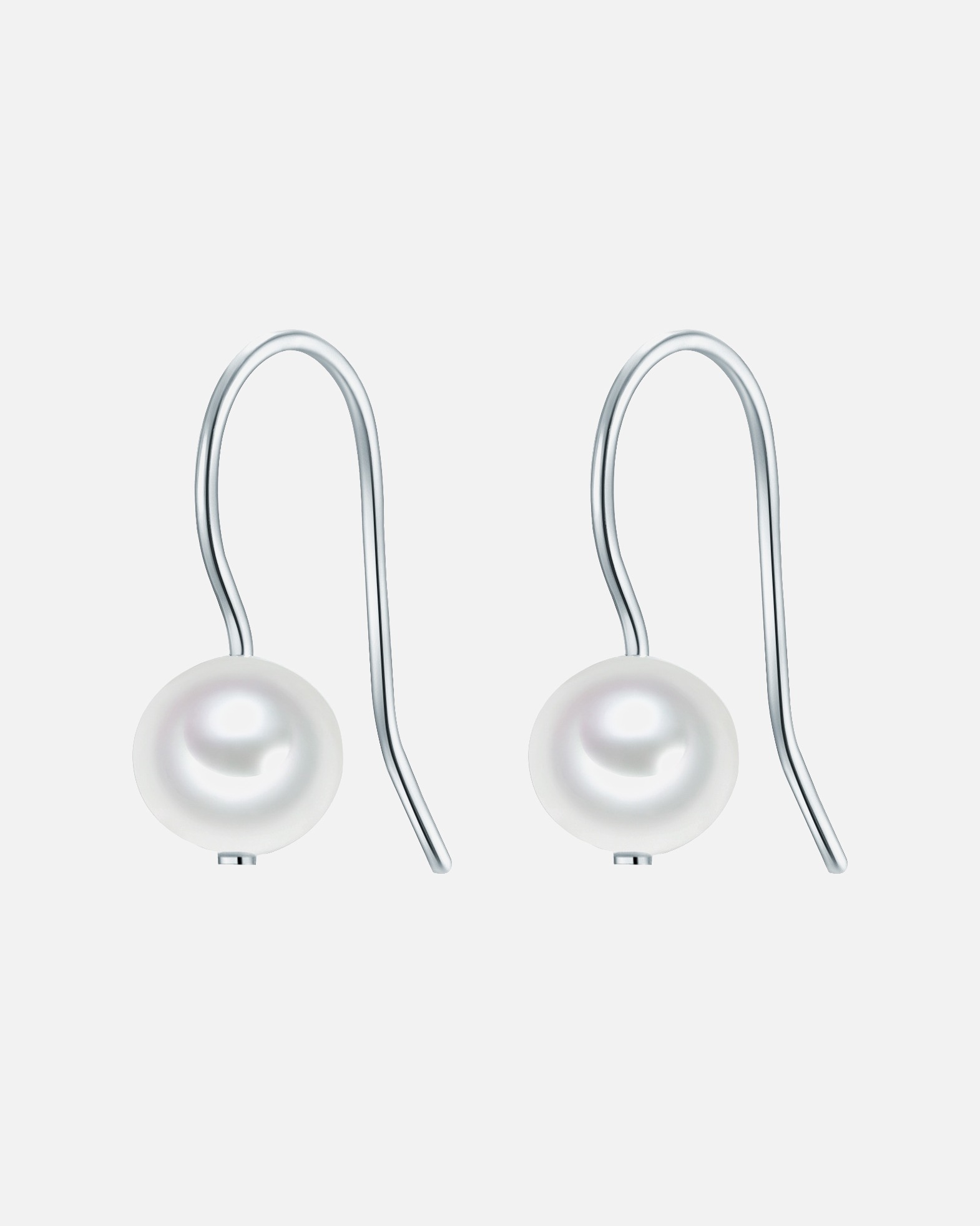 Ohrringe für Weiblich Valero Pearls Ohrhänger Sterling Silber Süßwasser-Zuchtperle in Silber 1 Stück