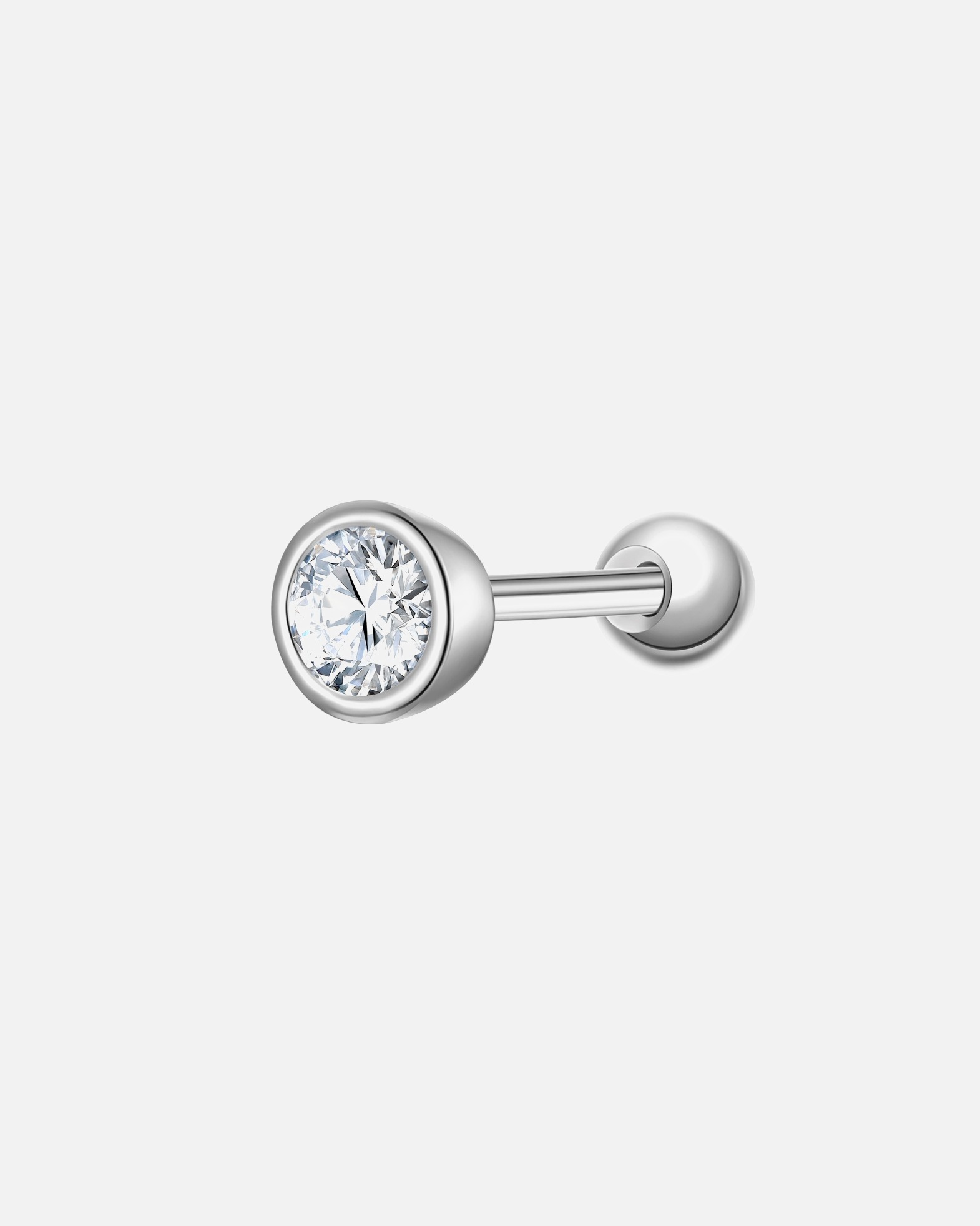 Ohrringe für Weiblich Glanzstücke München Ohrstecker aus Sterling Silber in Silber mit Zirkonia 4,1 mm