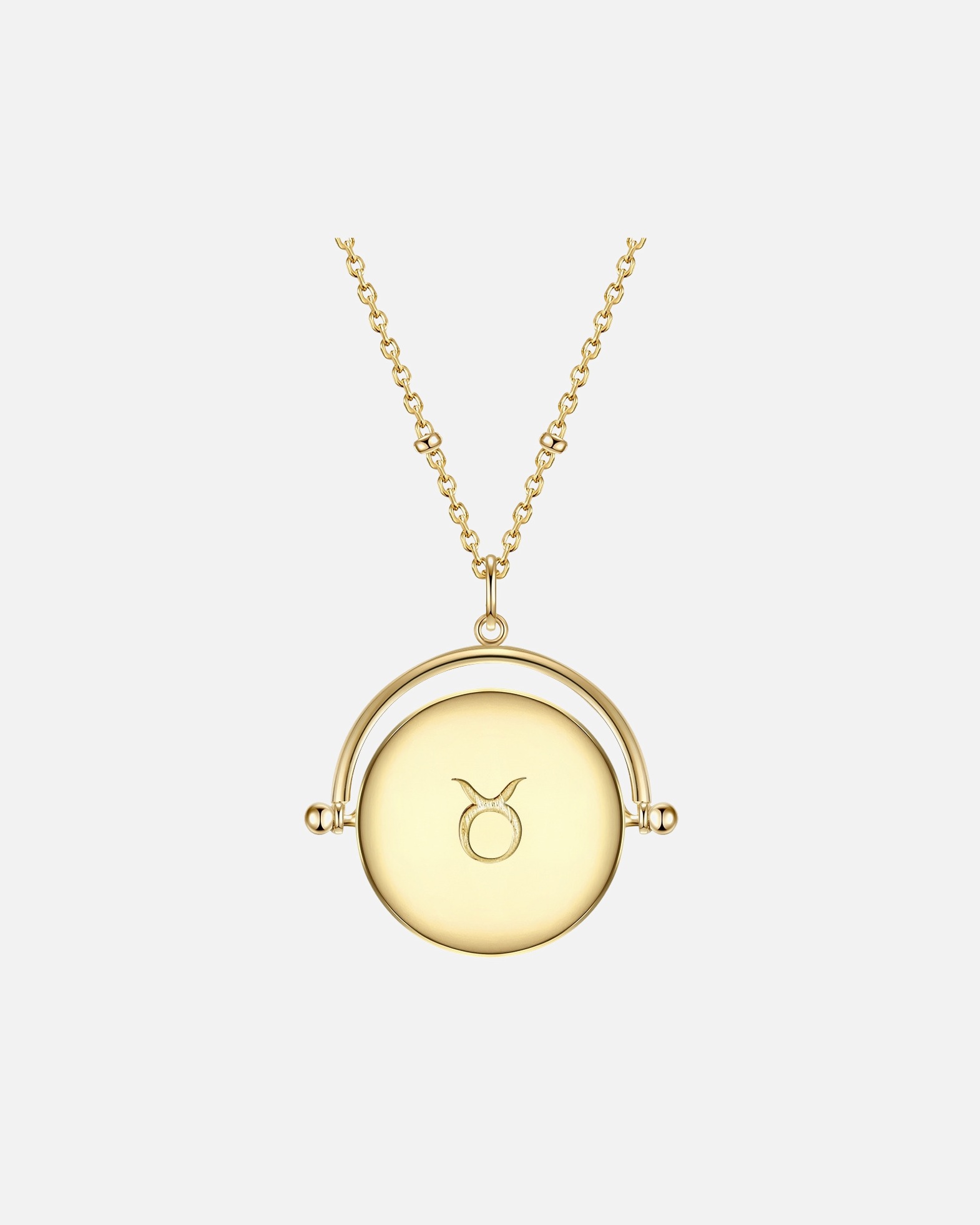 Halskette für Weiblich Glanzstücke München Halskette Sternzeichen Stier Sterling Silber Zirkonia in Gelbgold 1 Stück