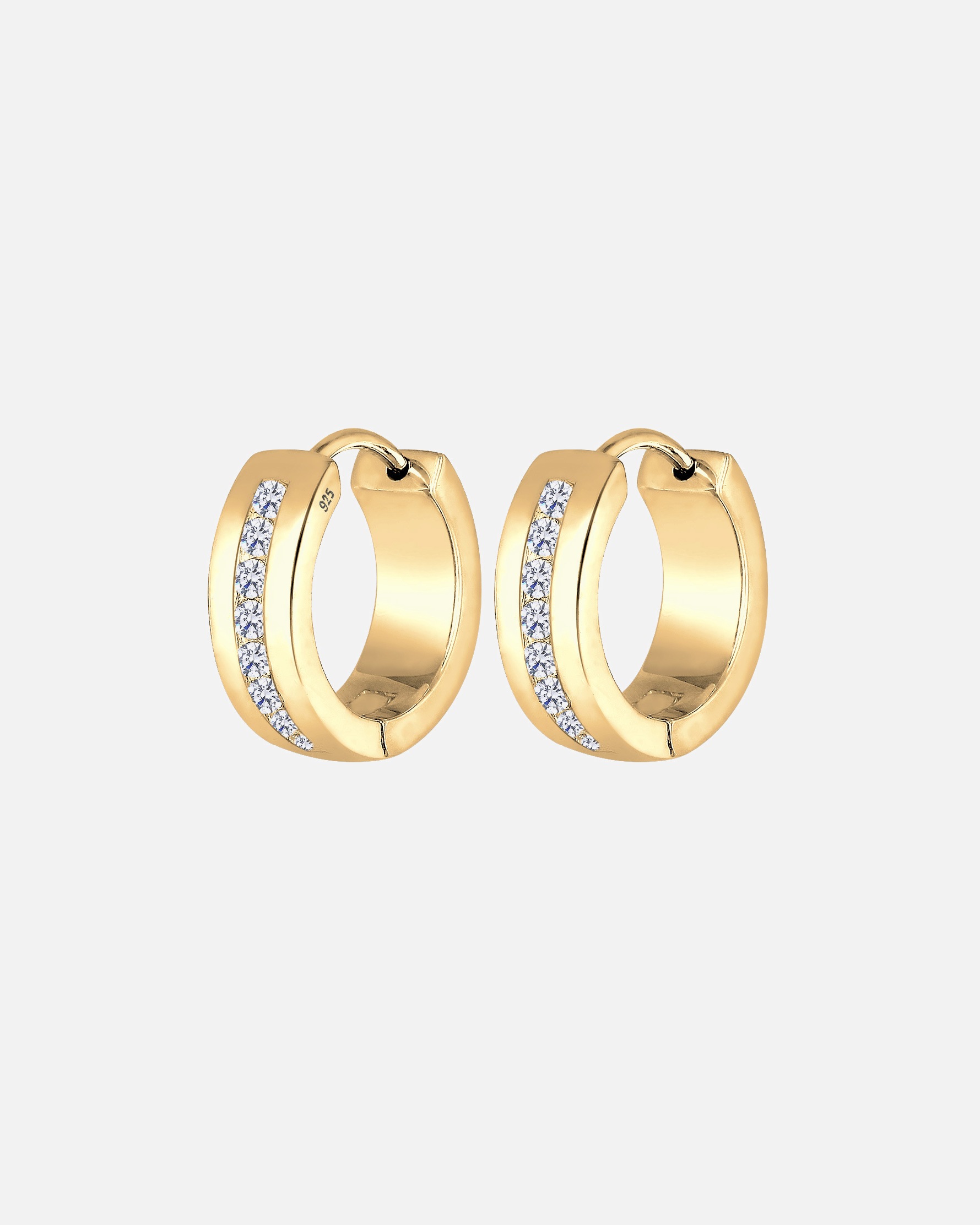 Ohrringe für Weiblich Elli Elli Ohrringe Creolen Zirkonia Basic Glamour Elegant 925 Silber 1 Stück