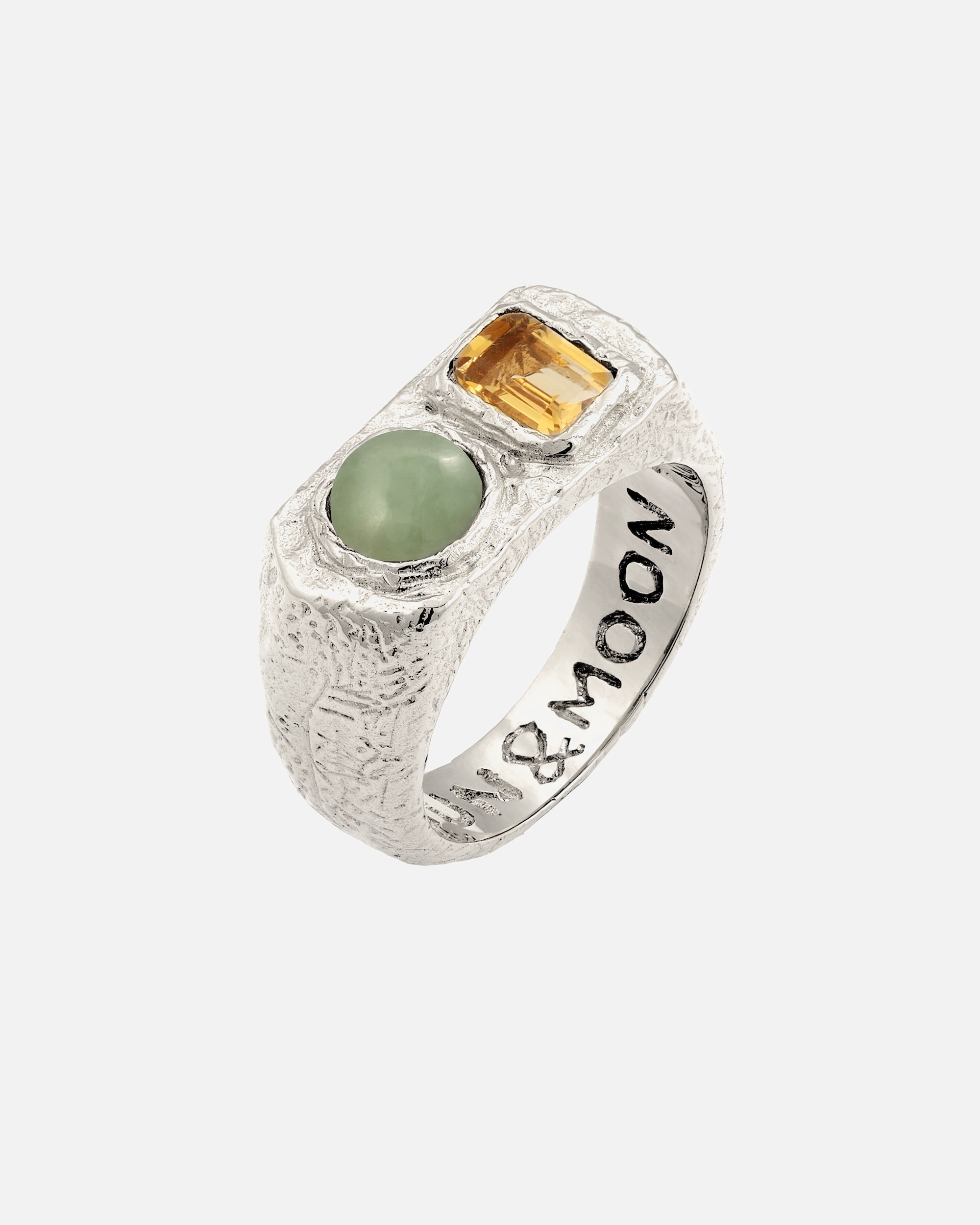 Ring für Weiblich Haze & Glory Default Brand Line Cocktail Citrin Jade 925 Sterling Silber Shake It 58