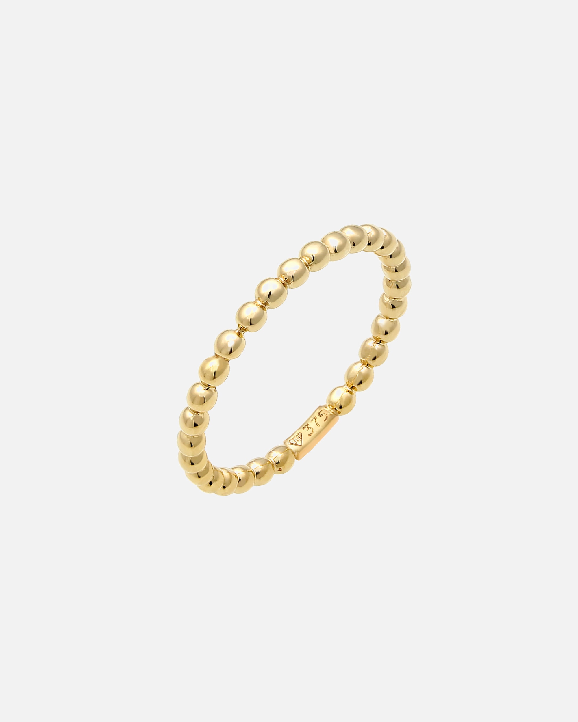 Ring für Weiblich Elli PREMIUM Basic Bandring Geo Minimal Ball Look 375 Gelbgold 54