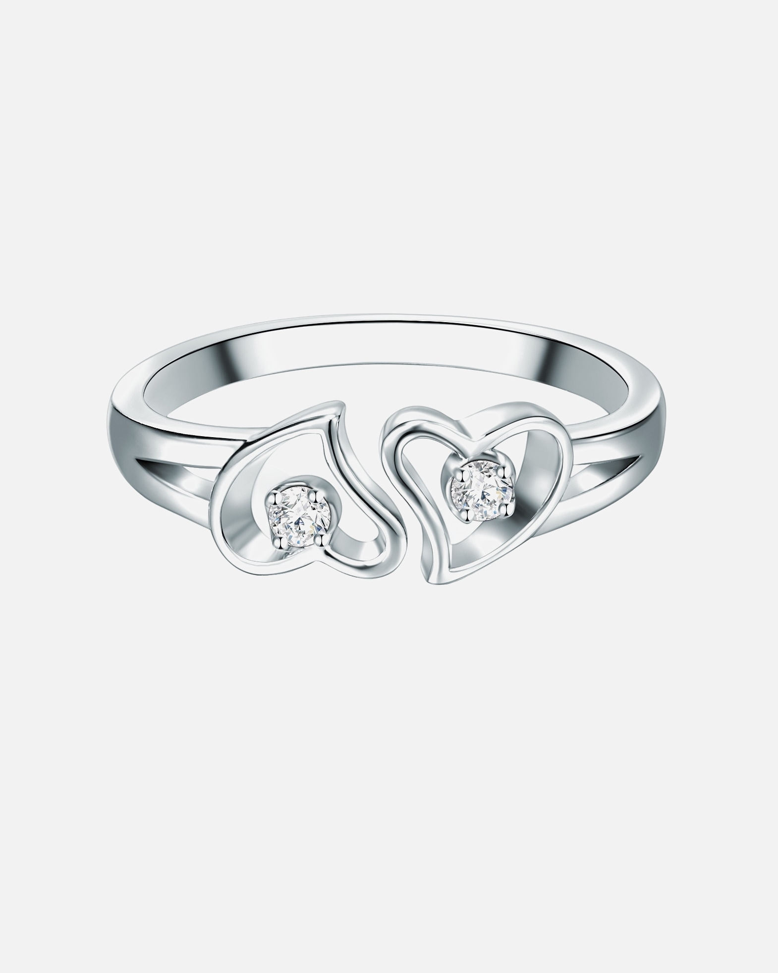 Ring für Weiblich Trilani Ring Sterling Silber Zirkonia in Silber 52