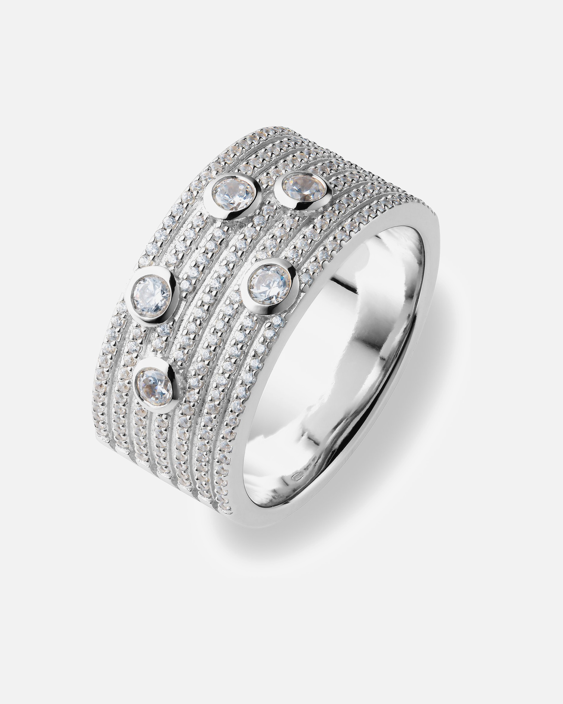 Ring für Weiblich Jette Damenring 925er Silber, recycelt 59