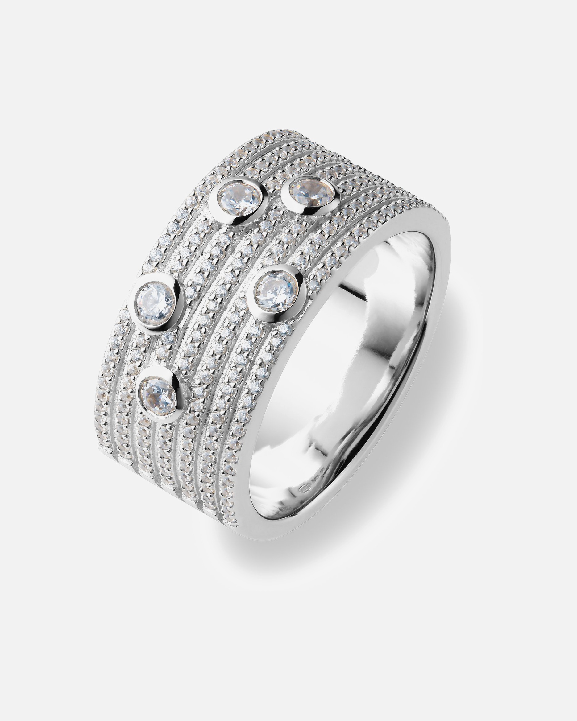 Ring für Weiblich Jette Damenring 925er Silber, recycelt 55