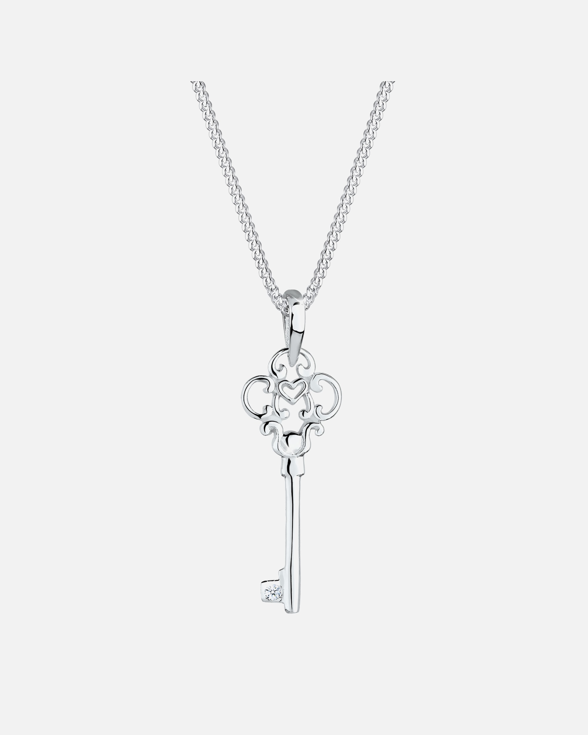 Halskette für Weiblich Elli DIAMONDS Schlüssel Diamant 925 Sterling Silber 45