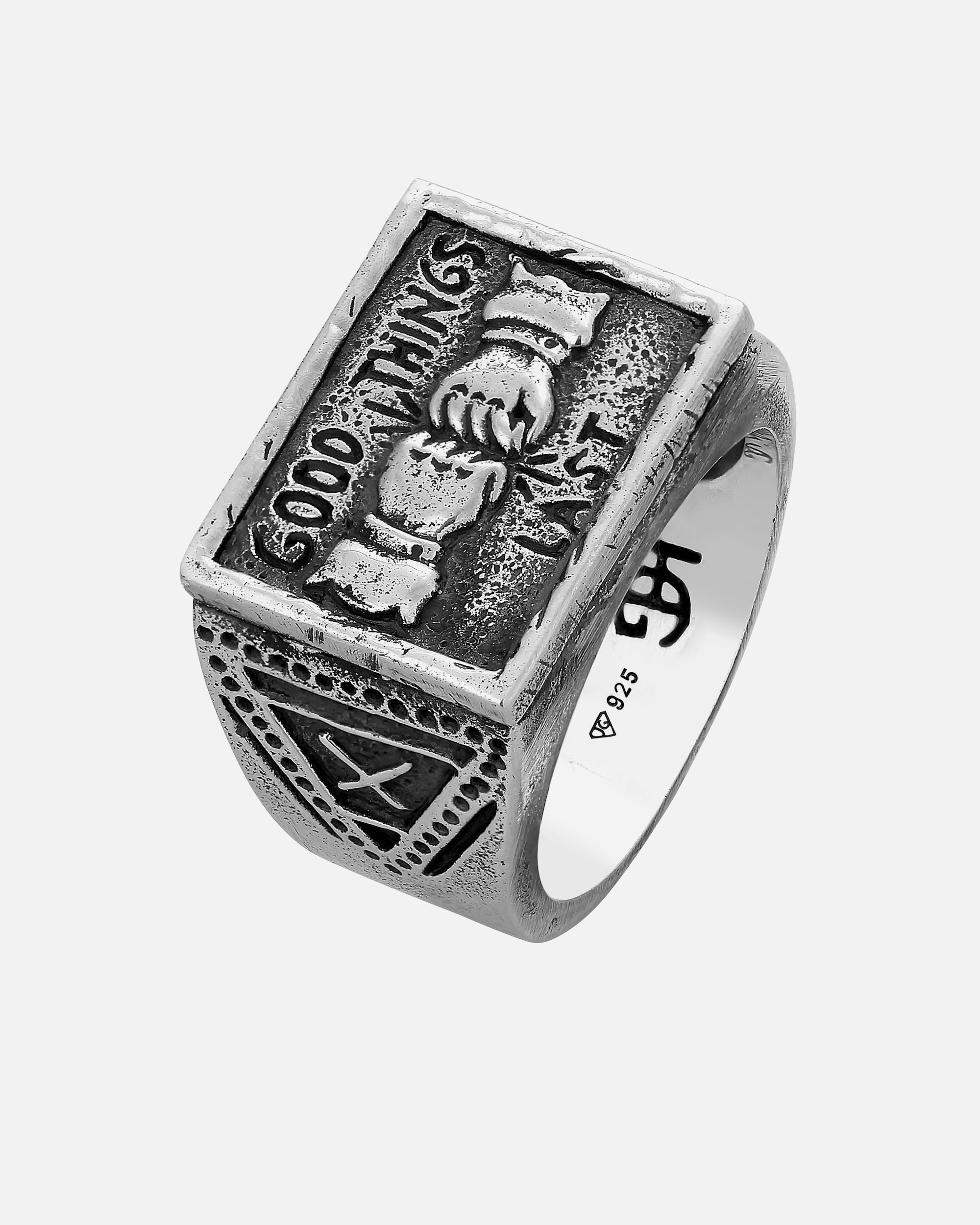 Ring für Männlich Haze & Glory Default Brand Line Siegelring - Good Things 925 Silber 60