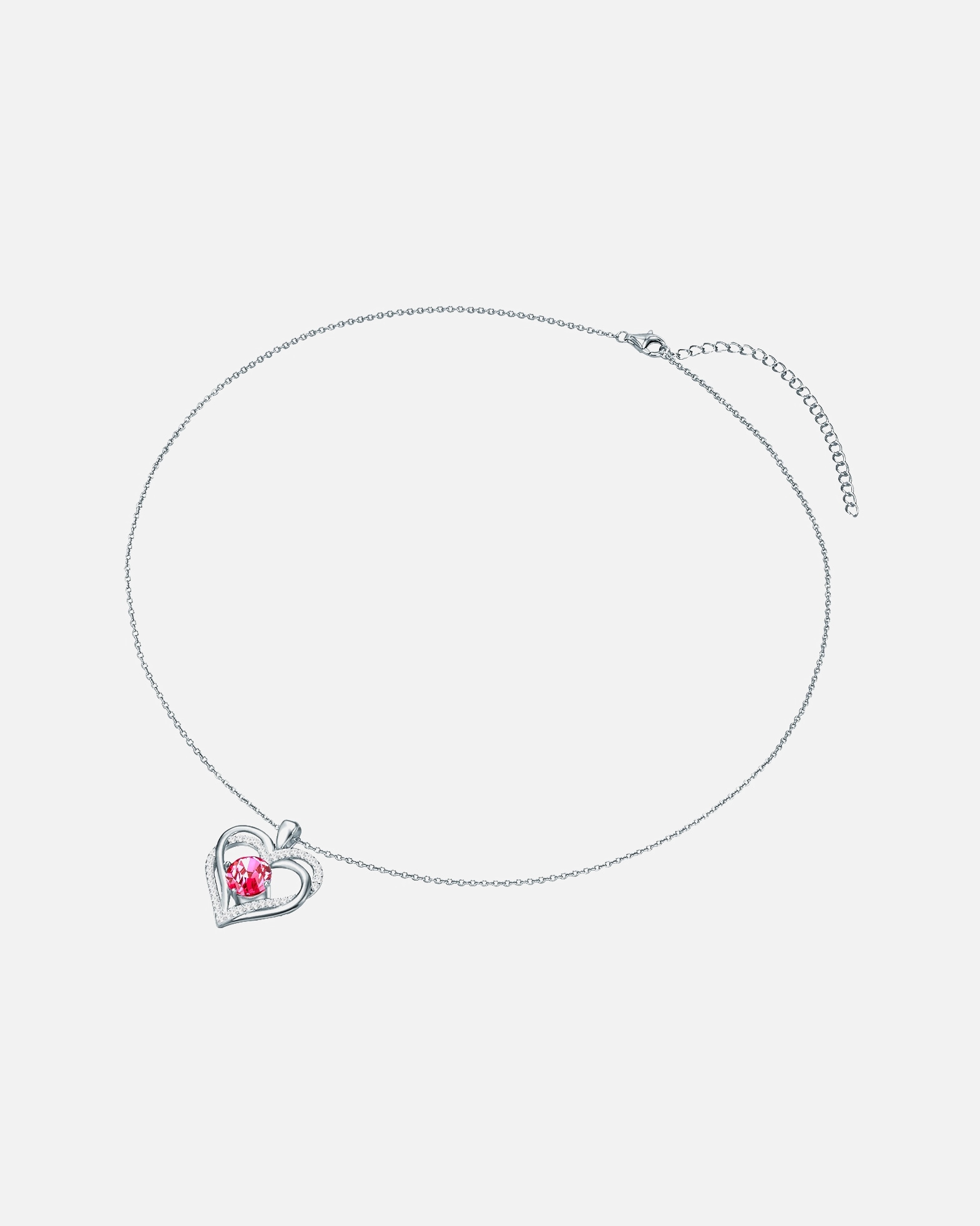 Halskette für Weiblich Rafaela Donata Halskette Herz Sterling Silber verziert mit Kristallen von Swarovski® in Silber 1 Stück