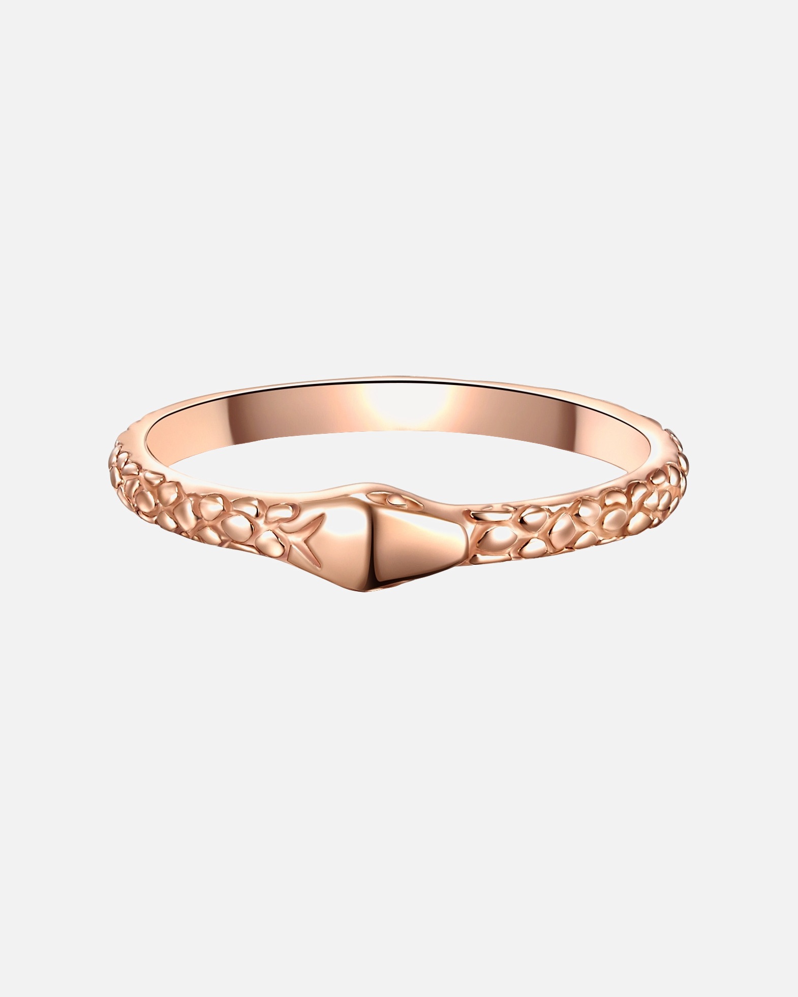 Ring für Weiblich Glanzstücke München Ring Schlangenkopf Sterling Silber in Roségold 48