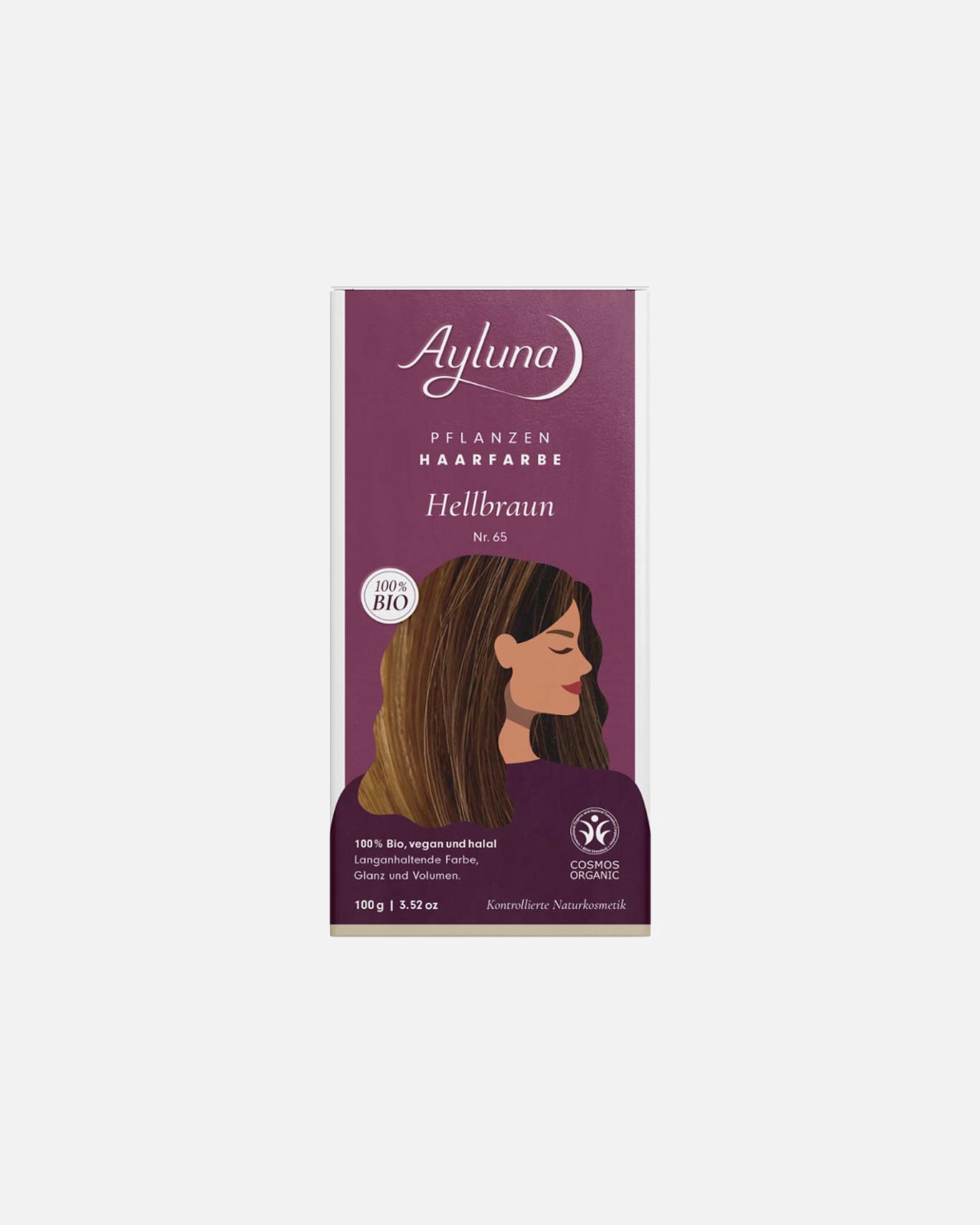 Haarfarbe für Unisex Ayluna Naturkosmetik Haarfarbe - Nr.65 Hellbraun Haarfarbe - Nr.65 Hellbraun
