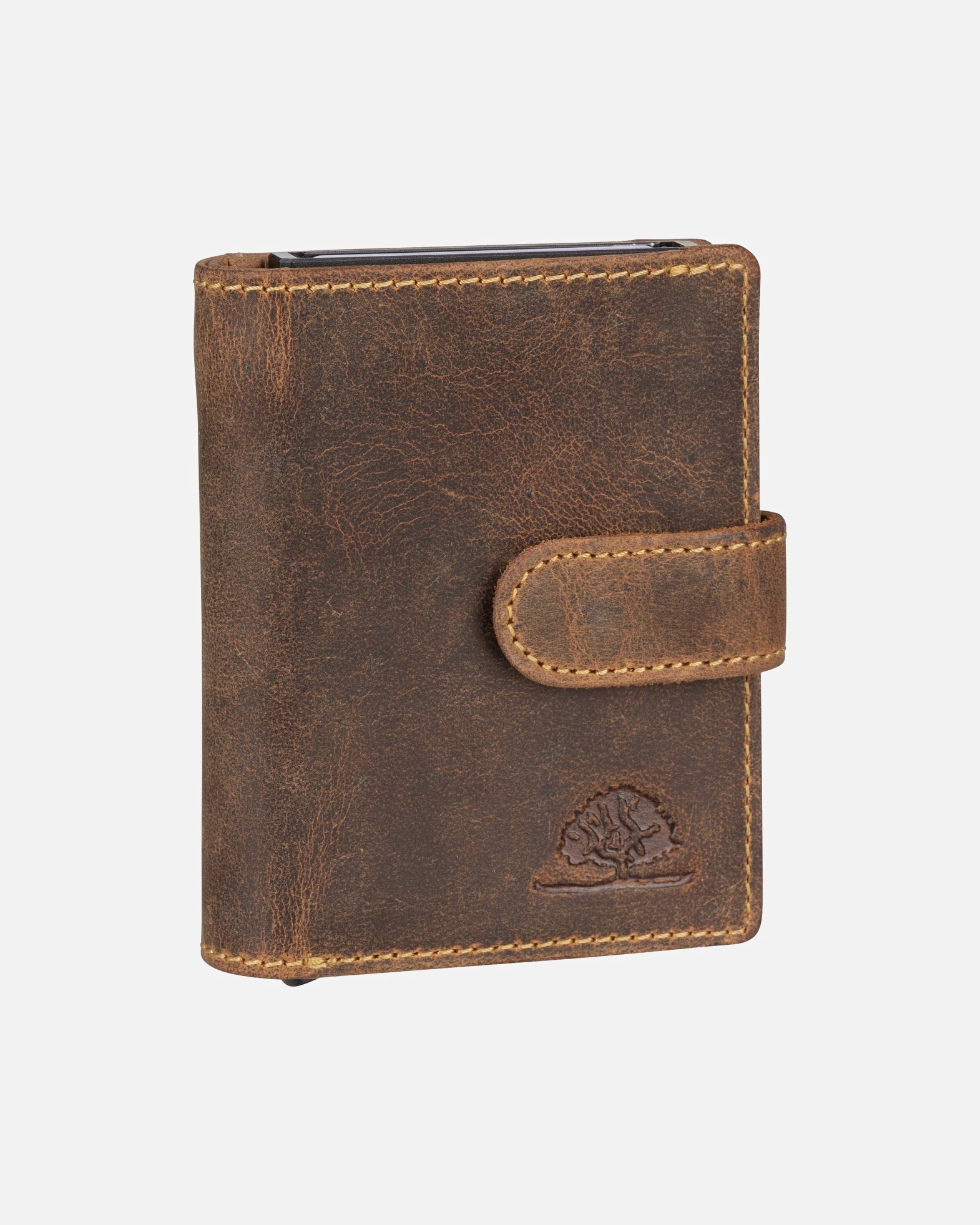 Portemonnaie für Männlich Greenburry Vintage Herrengeldbörse Sattelbraun