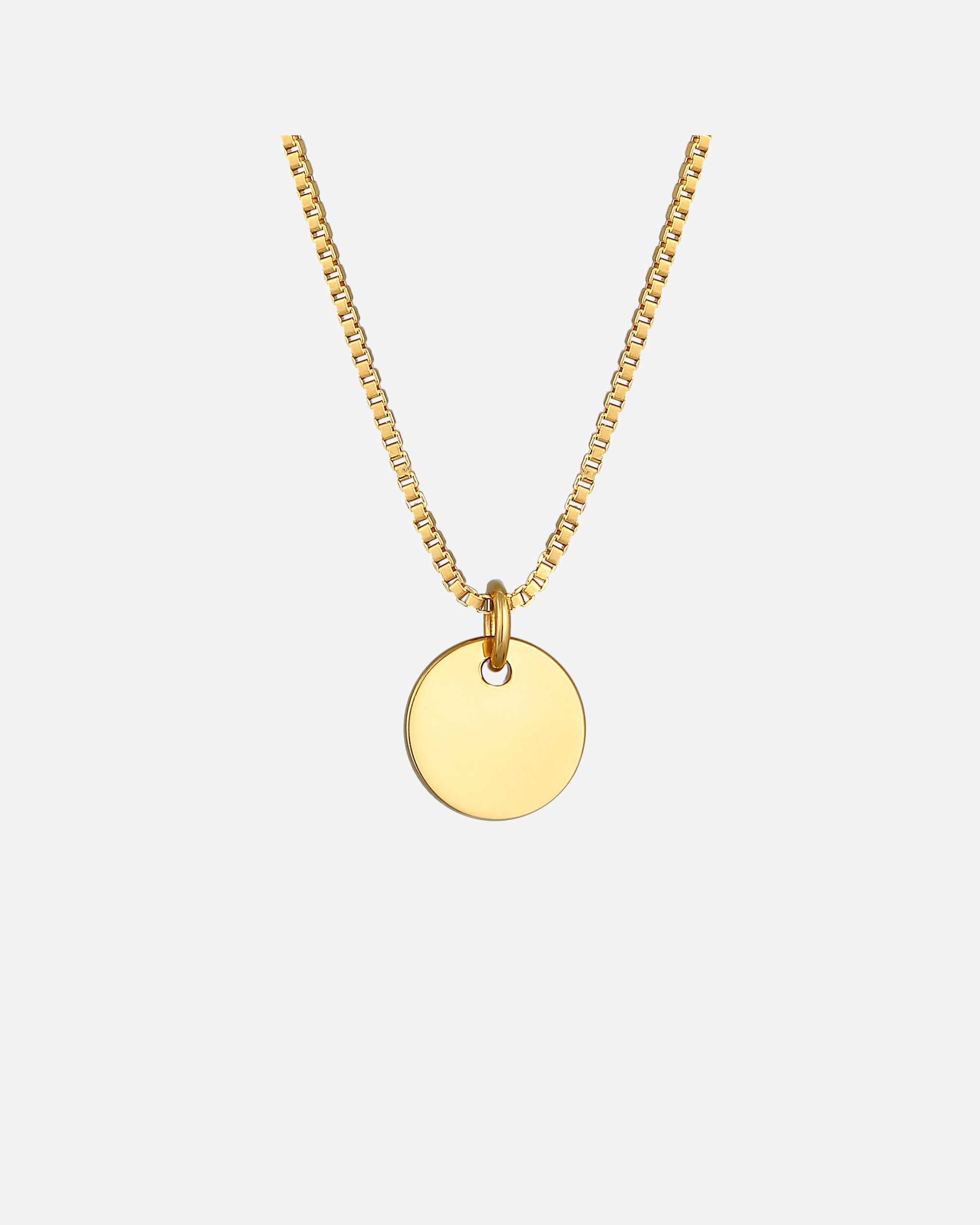 Halskette für Weiblich Elli Elli Halskette Venezianerkette Plättchen Rund 925 Silber 1 Stück