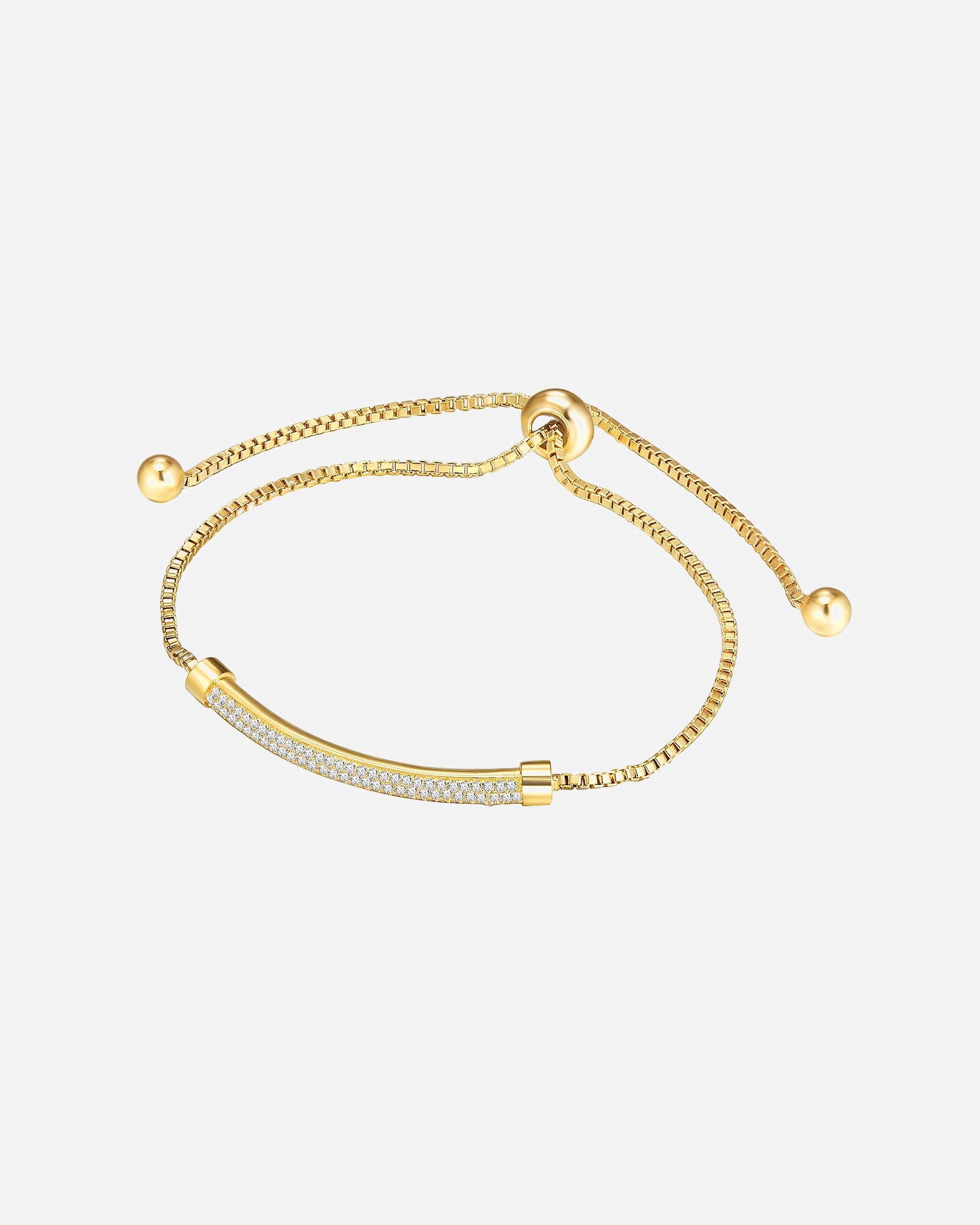 Armband für Weiblich Lulu & Jane Armband Messing Zirkonia in Gelbgold 1 Stück