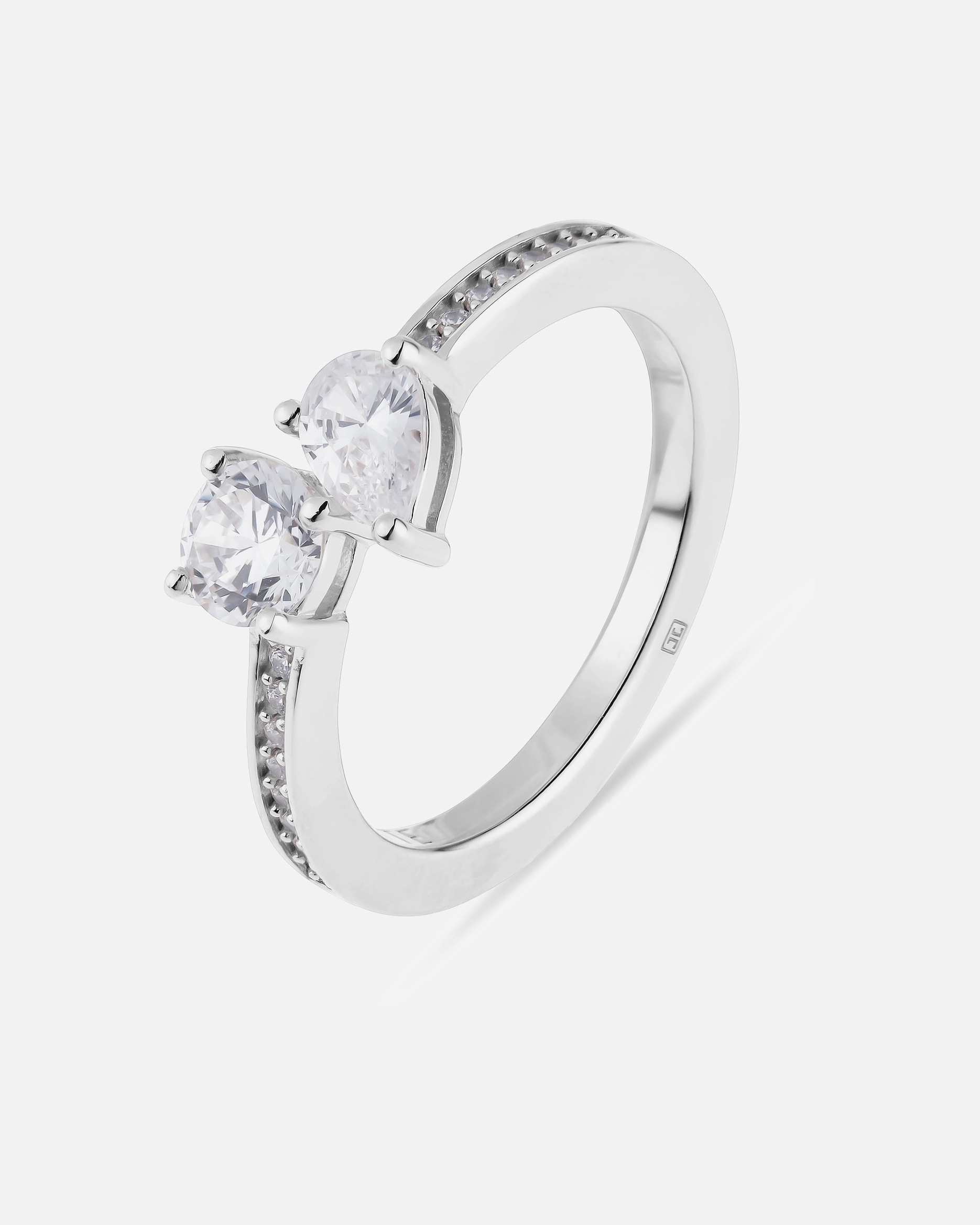 Ring für Weiblich Jette Damenring 925er Silber, recycelt 53