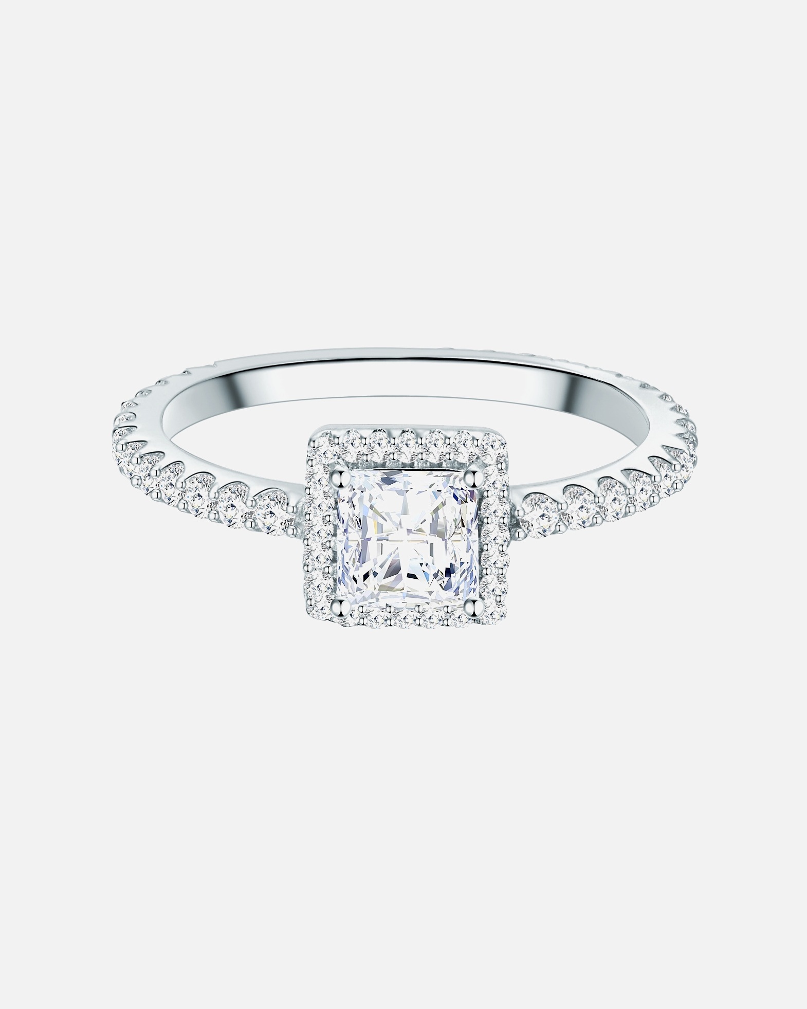 Ring für Weiblich Trilani Ring aus Sterling Silber in silber mit Zirkonia 58