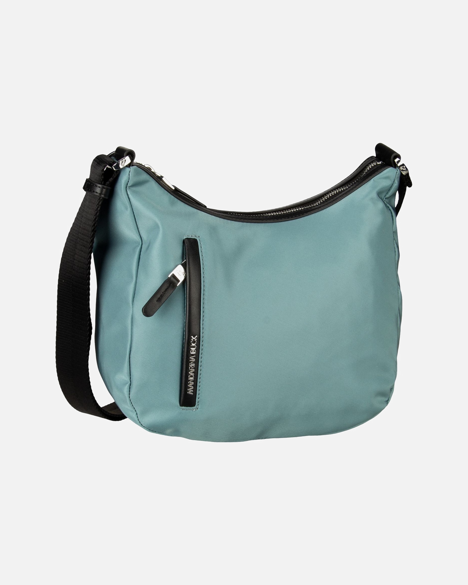 Umhängetasche für Weiblich Mandarina Duck Beuteltasche Hunter Medium Hobo Smoke Blue