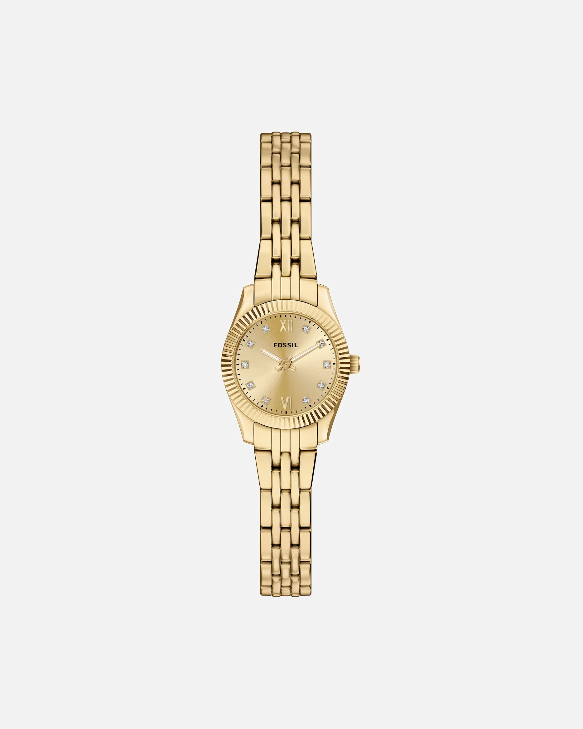 Uhr für Weiblich Fossil Damenuhr Edelstahl gold