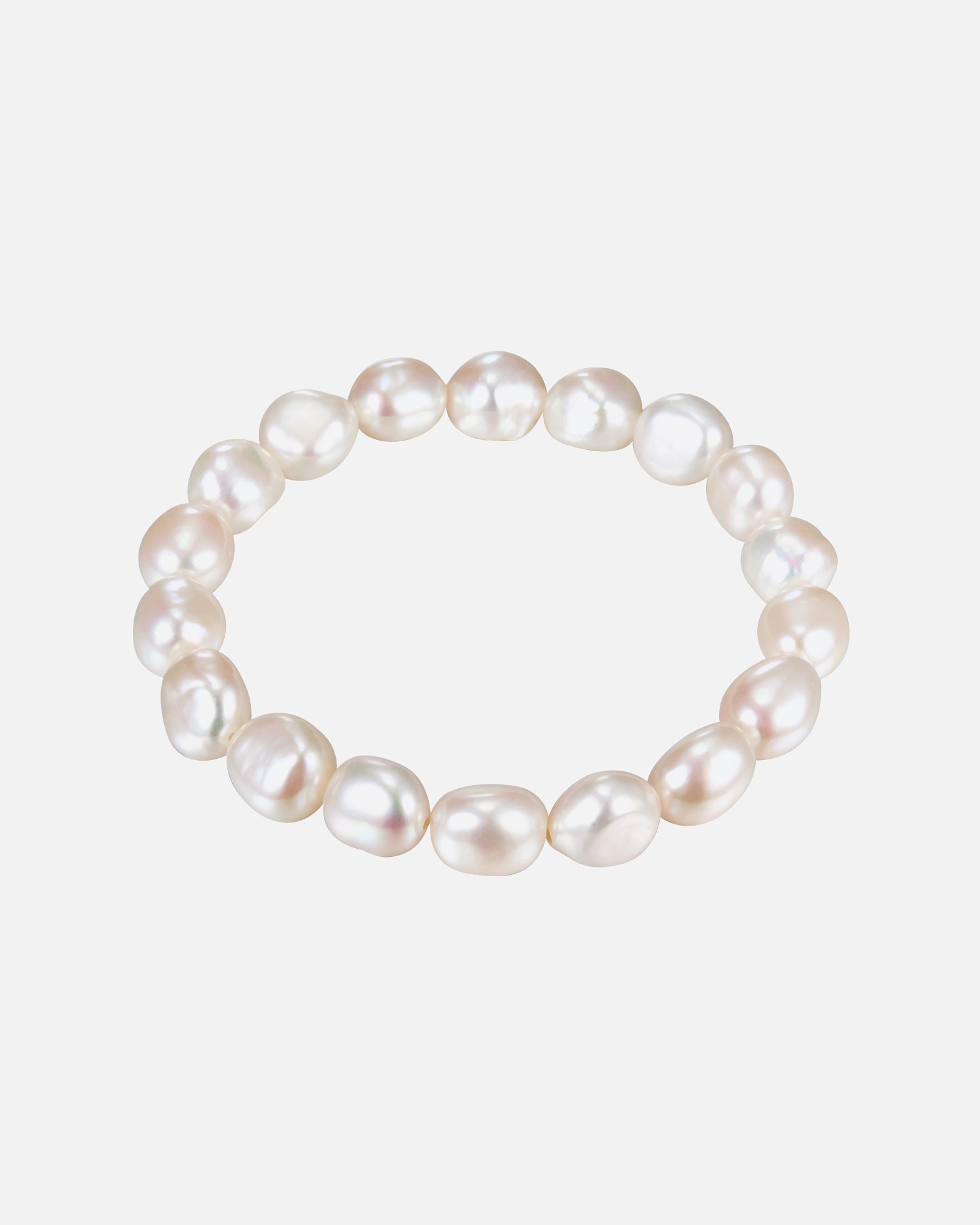 Armband für Weiblich Valero Pearls Perlen-Armband aus Süßwasser-Zuchtperle in weiß 1 Stück