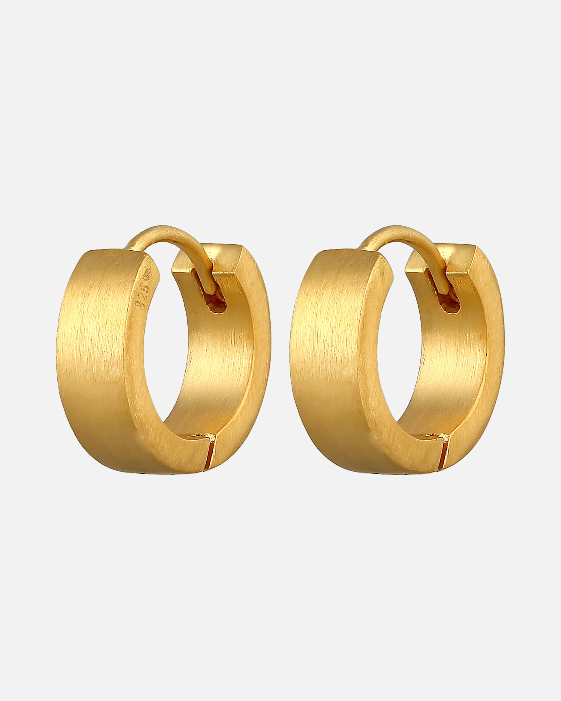 Ohrringe für Männlich KUZZOI Creole Kreis Matt 925 Silber 1 Stück