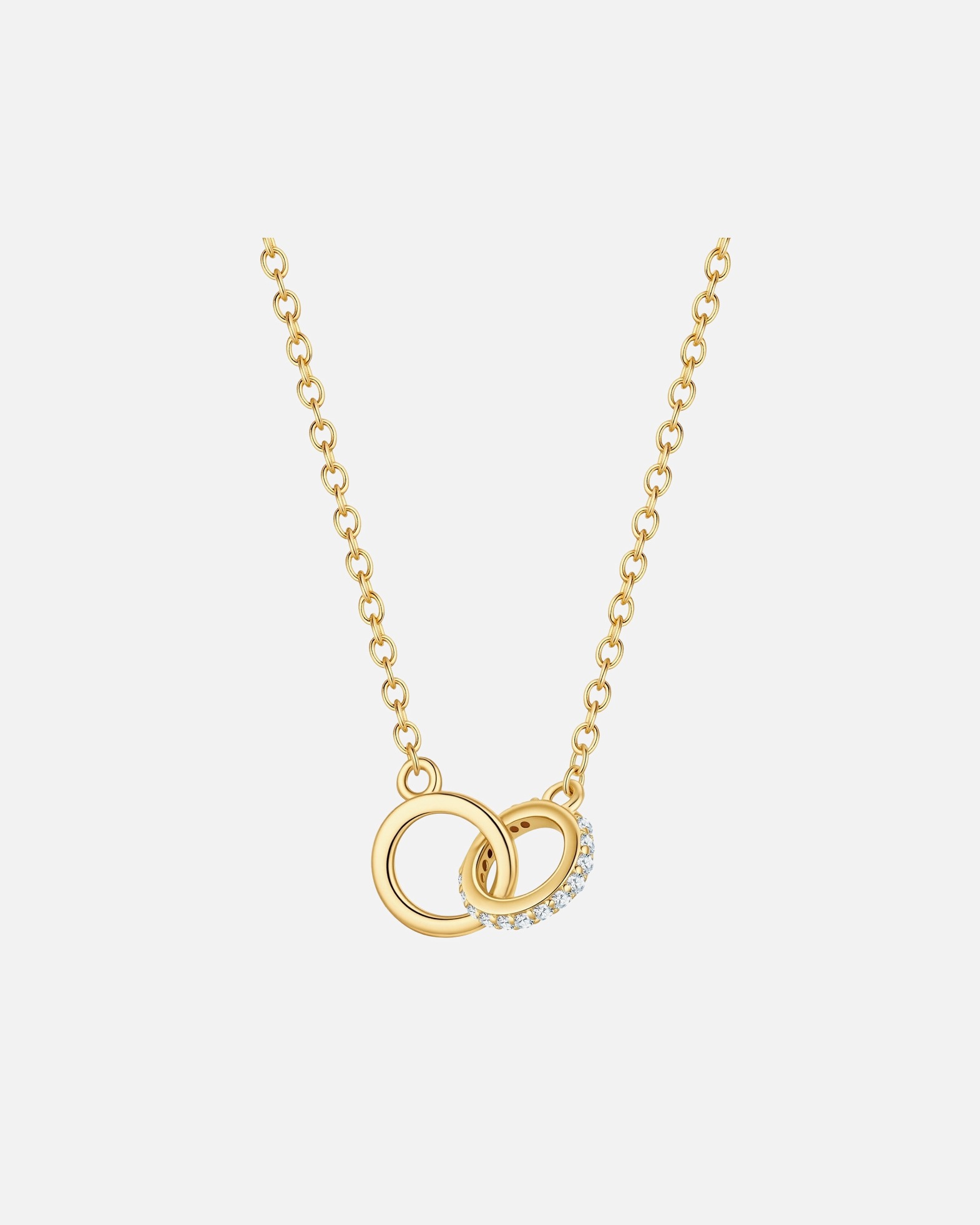 Halskette für Weiblich Glanzstücke München Halskette aus Sterling Silber in gelbgold mit Zirkonia 40,0 cm Basiskette + 5,0 cm Verlängerung