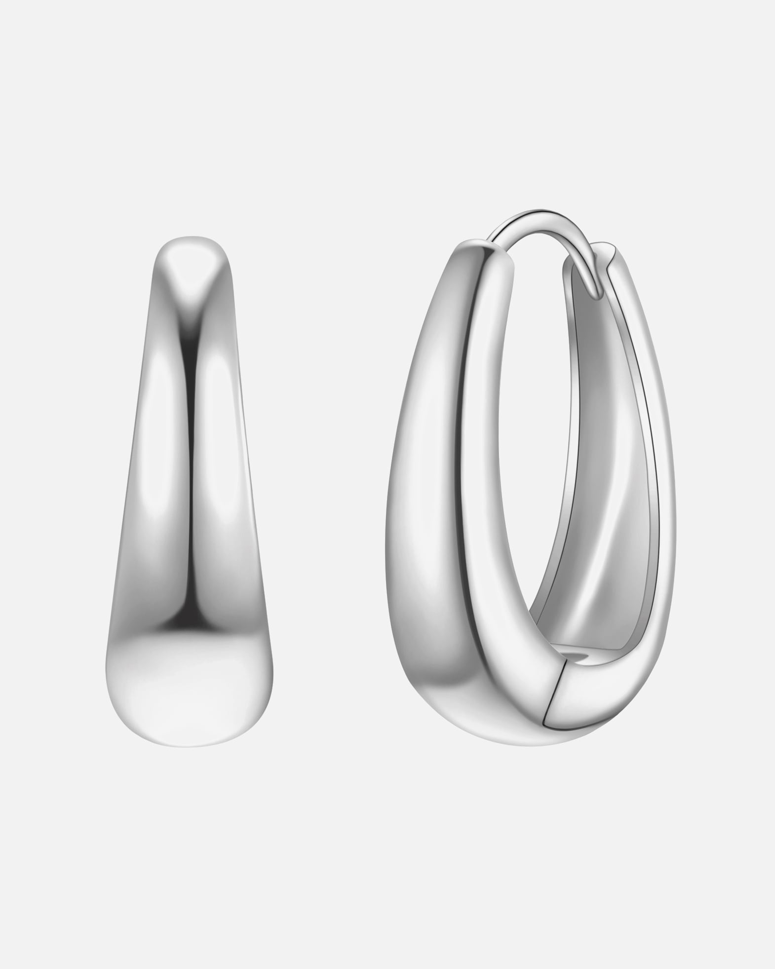 Creolen für Weiblich Glanzstücke München Creolen aus Sterling Silber in silber 22,1 mm