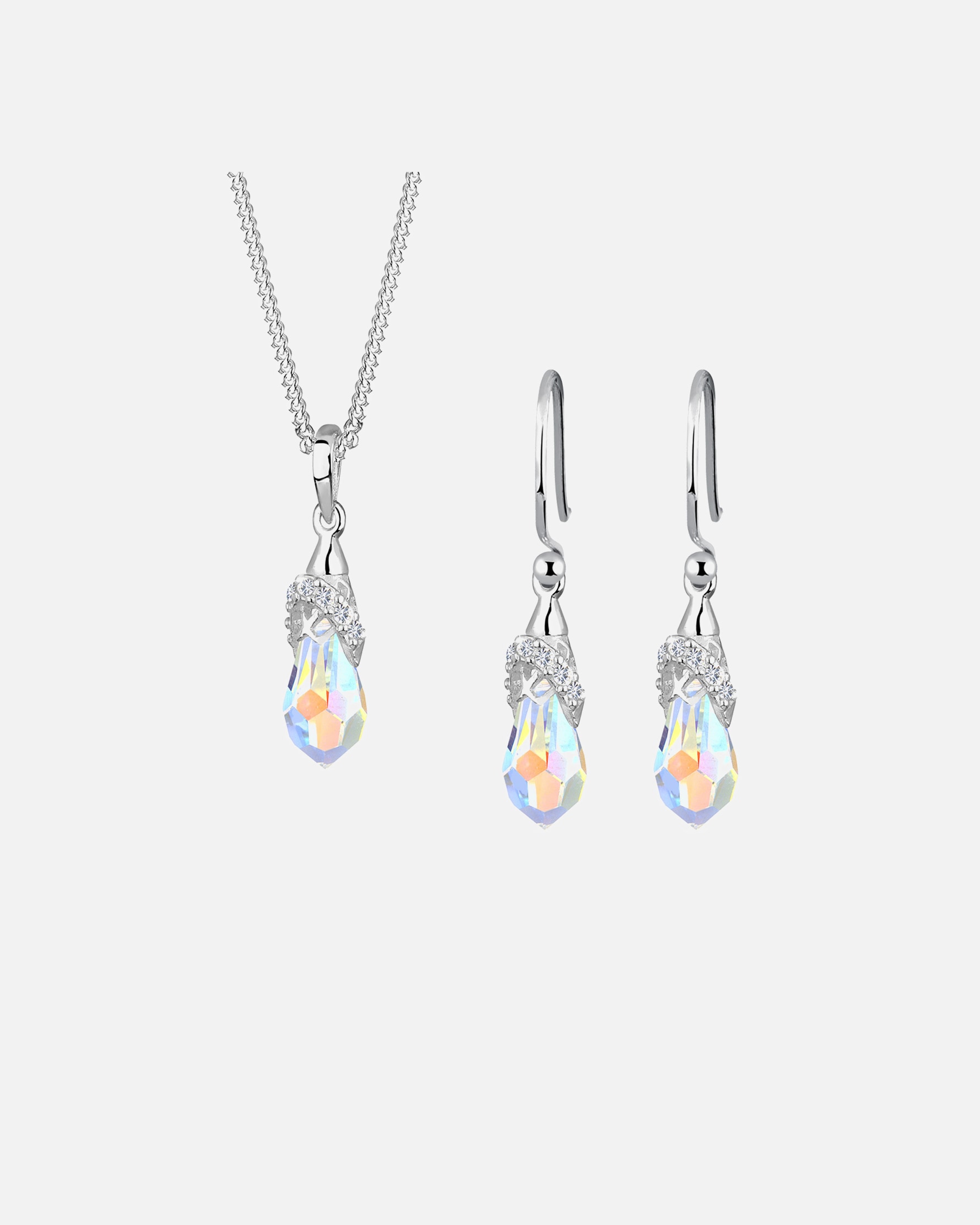 Schmuckset für Weiblich Elli Tropfen Silber, mit Kristallen von Swarovski® 1 Stück