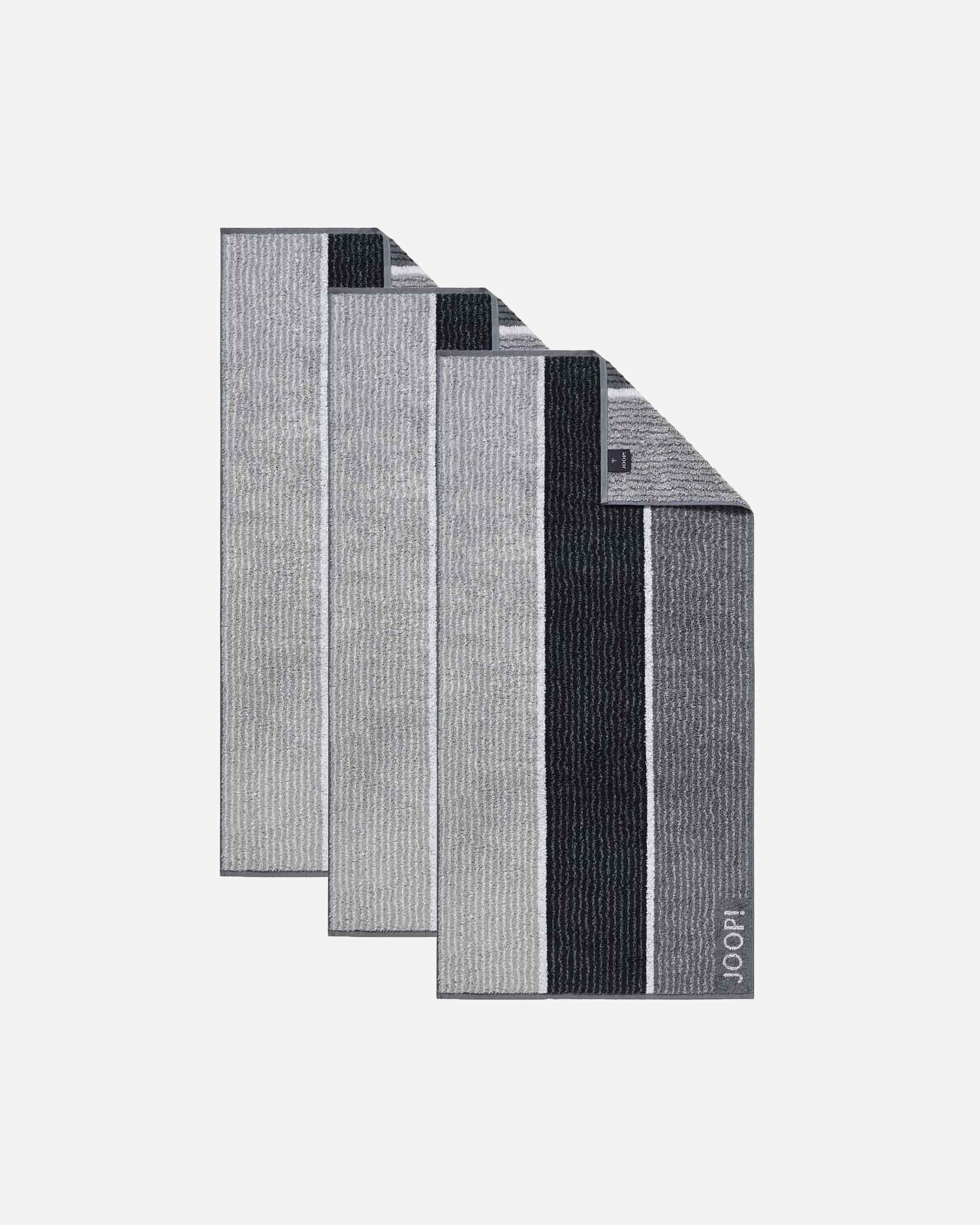 Handtuch für Unisex JOOP! Handtuch 3er Pack 'Classic / Infinity / Signature' Schwarz Signature Lines