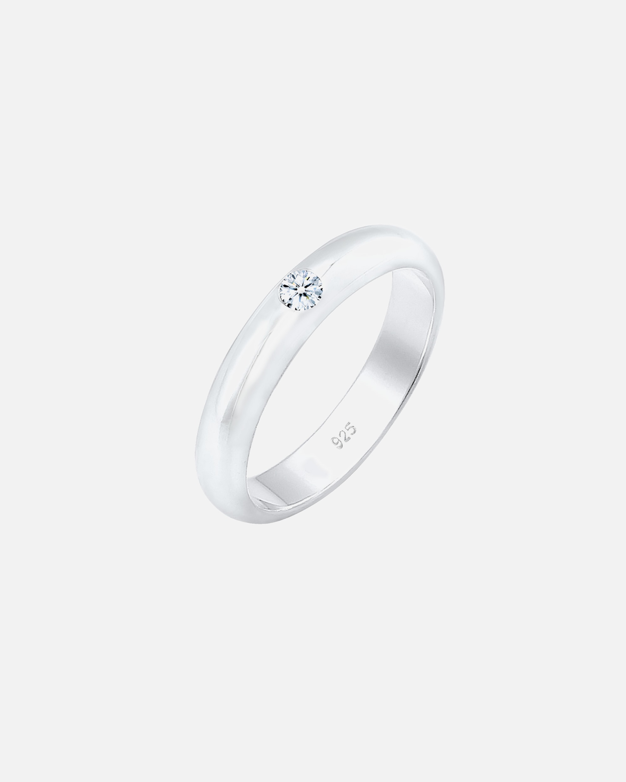 Ring für Weiblich Elli DIAMONDS Solitär Verlobung Diamant (0.06 ct.) 925er Silber 56