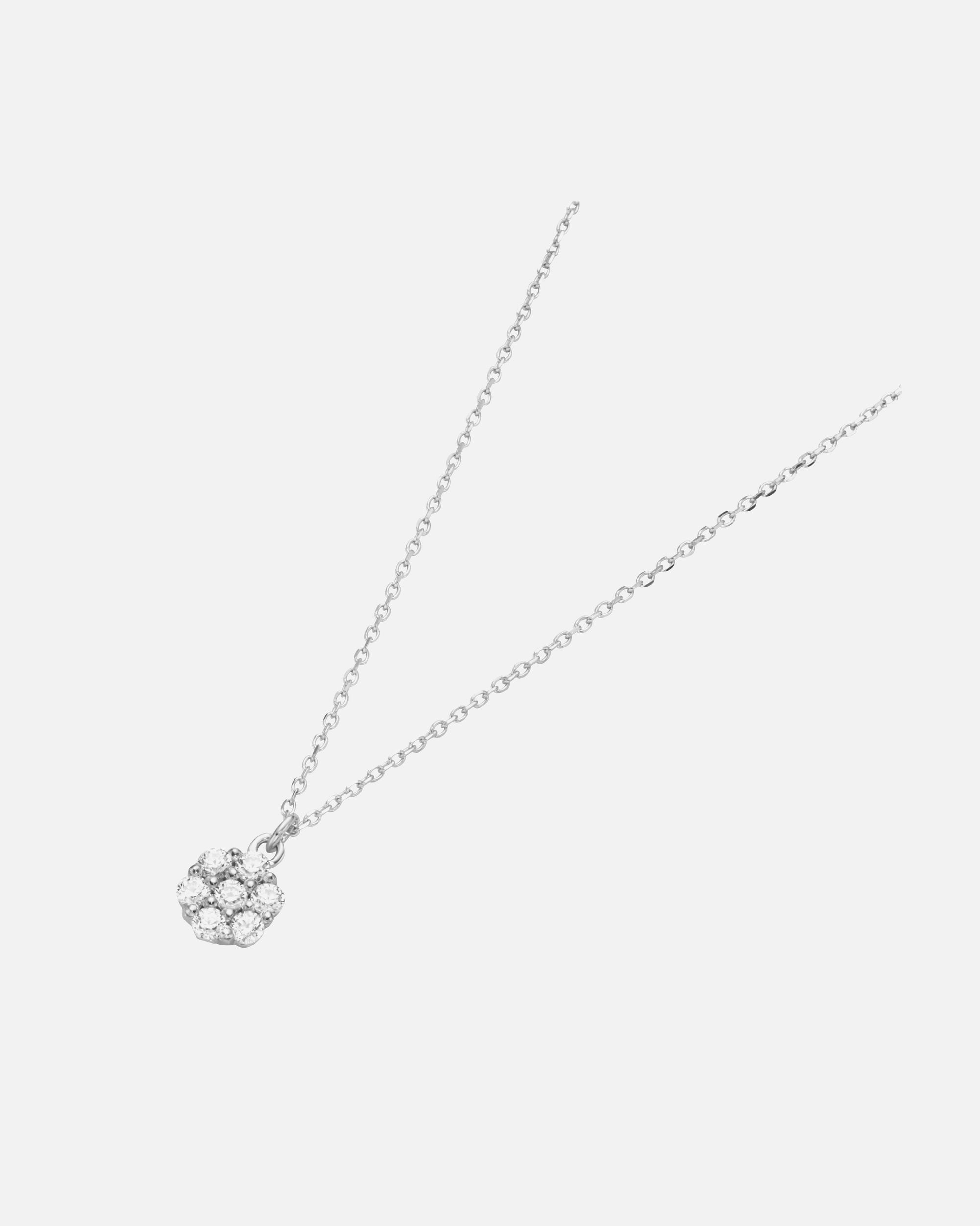 Halskette für Weiblich Luigi Merano Collier Mittelteil Blüte mit Zirkonia, Gold 375 45 cm