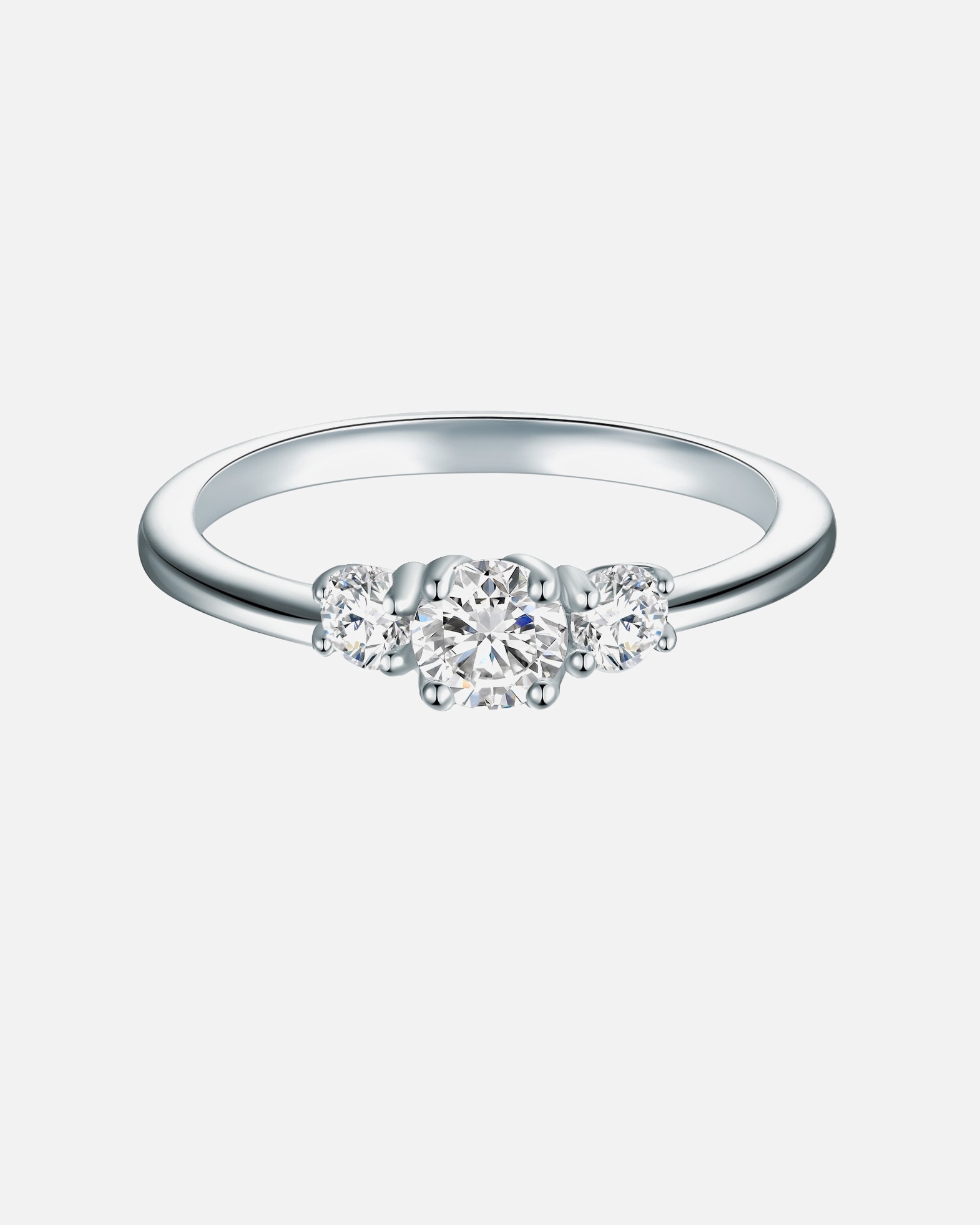 Ring für Weiblich Trilani Ring aus Sterling Silber in Silber mit Zirkonia 50